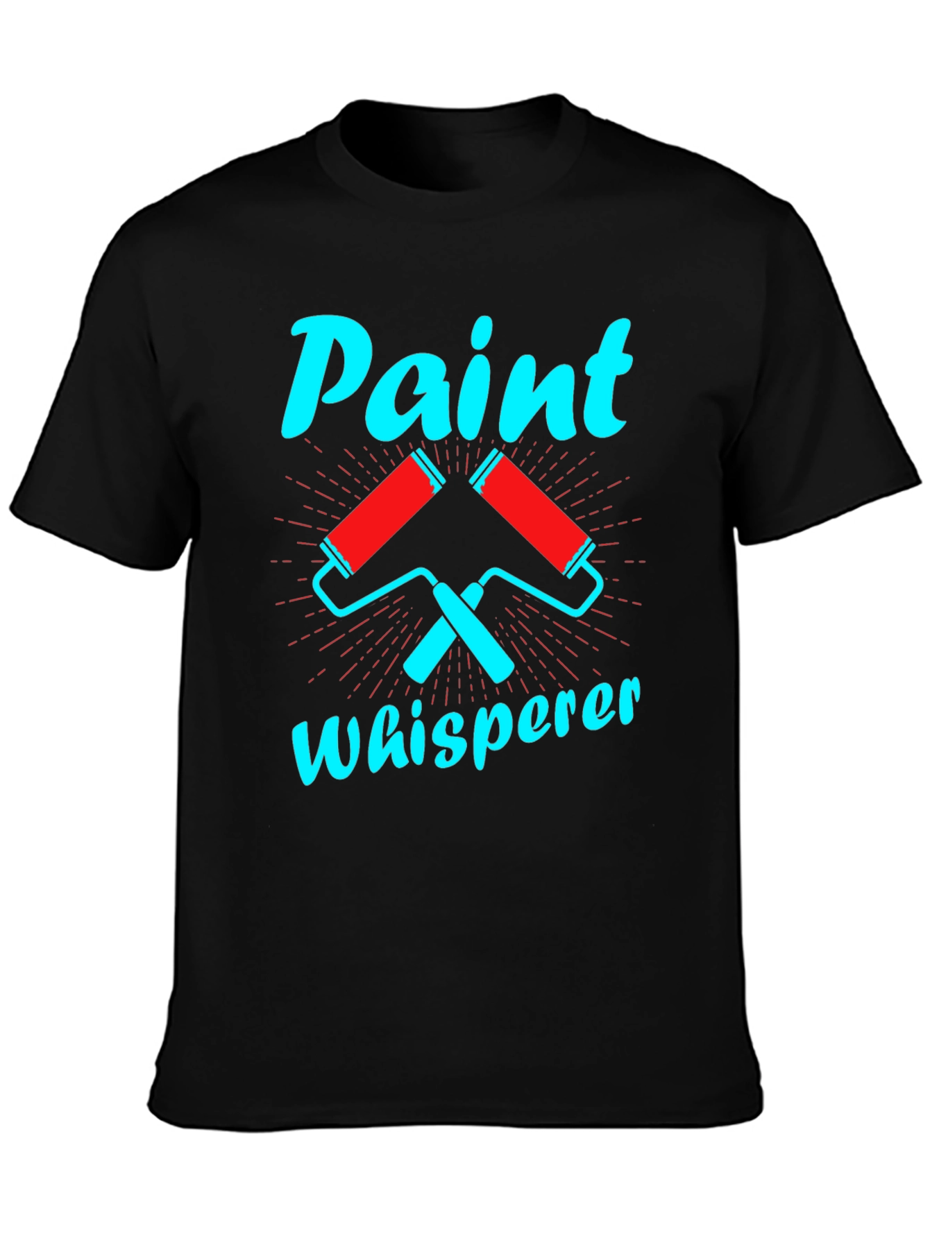 Black Paint Whisperer Graphic Tee - Painter's Humor view 3