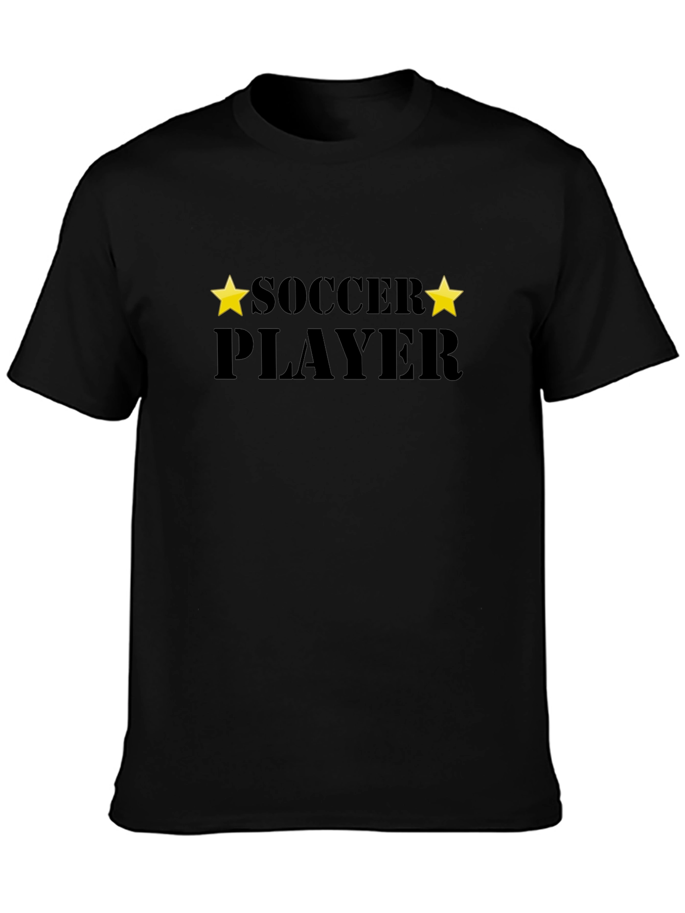Black Soccer Player Graphic T-Shirt view 3