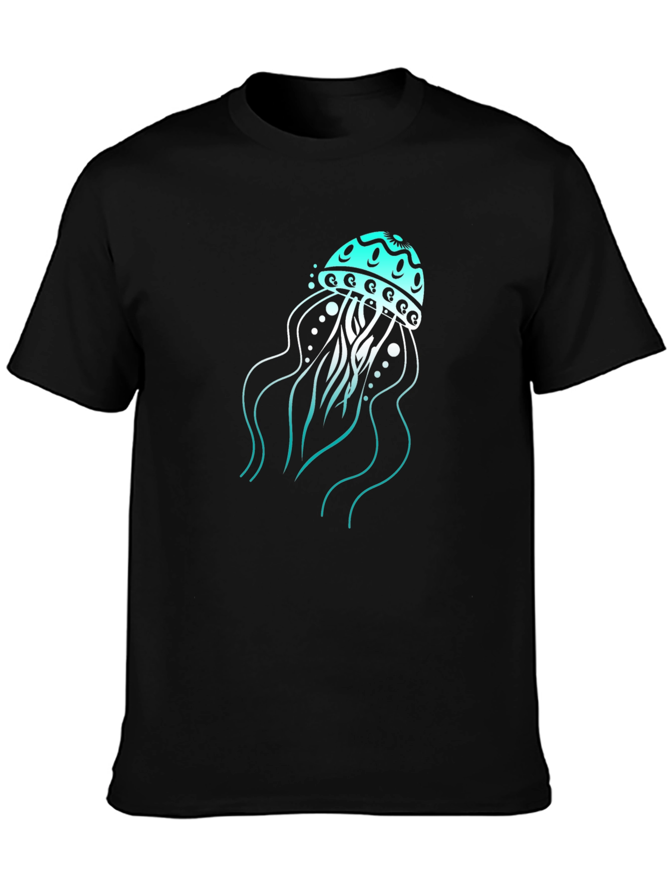Black Jellyfish Graphic Print Tee - Stylish Comfort view 3