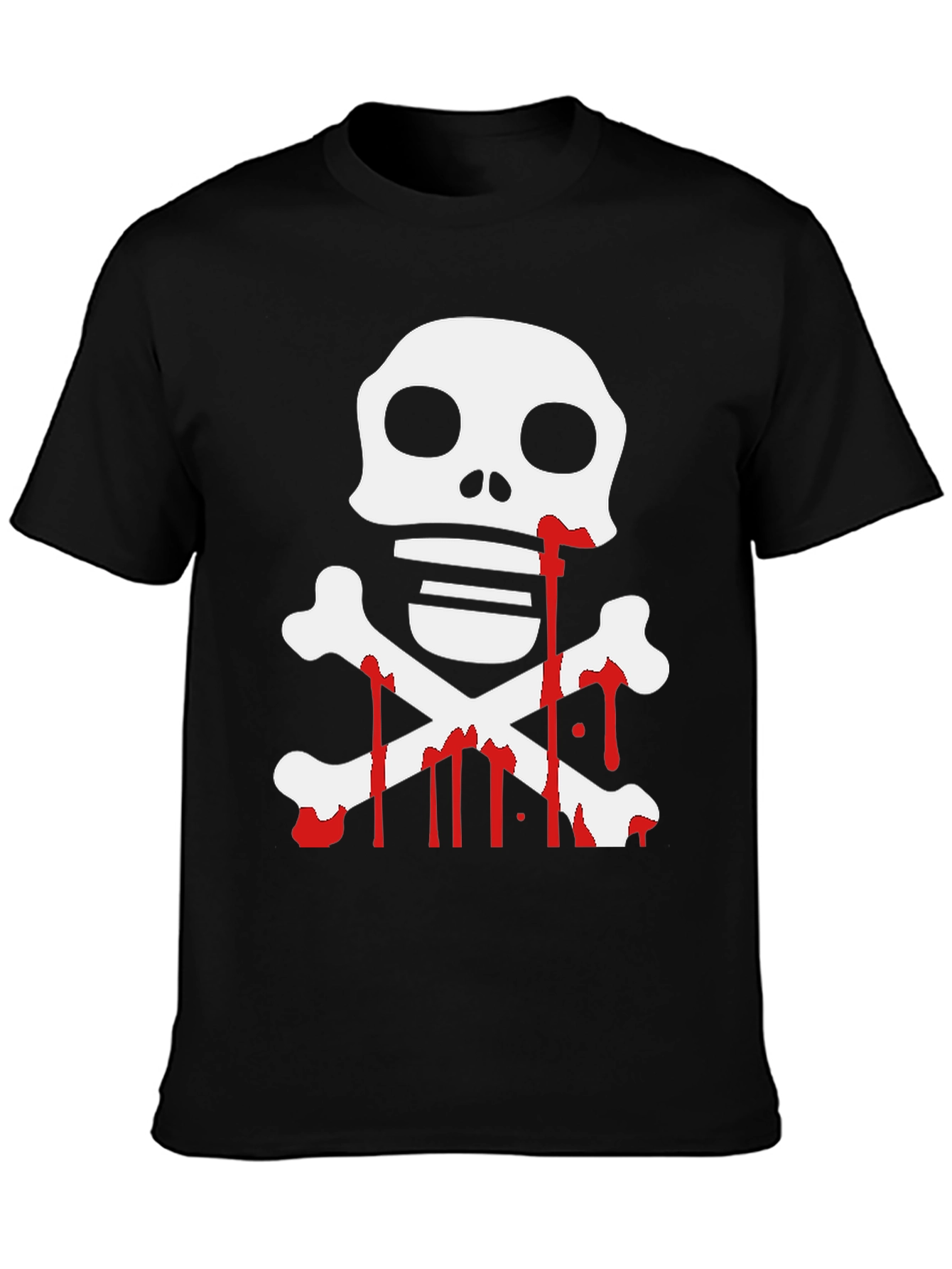Black Skull & Crossbones Graphic Tee - Black view 3