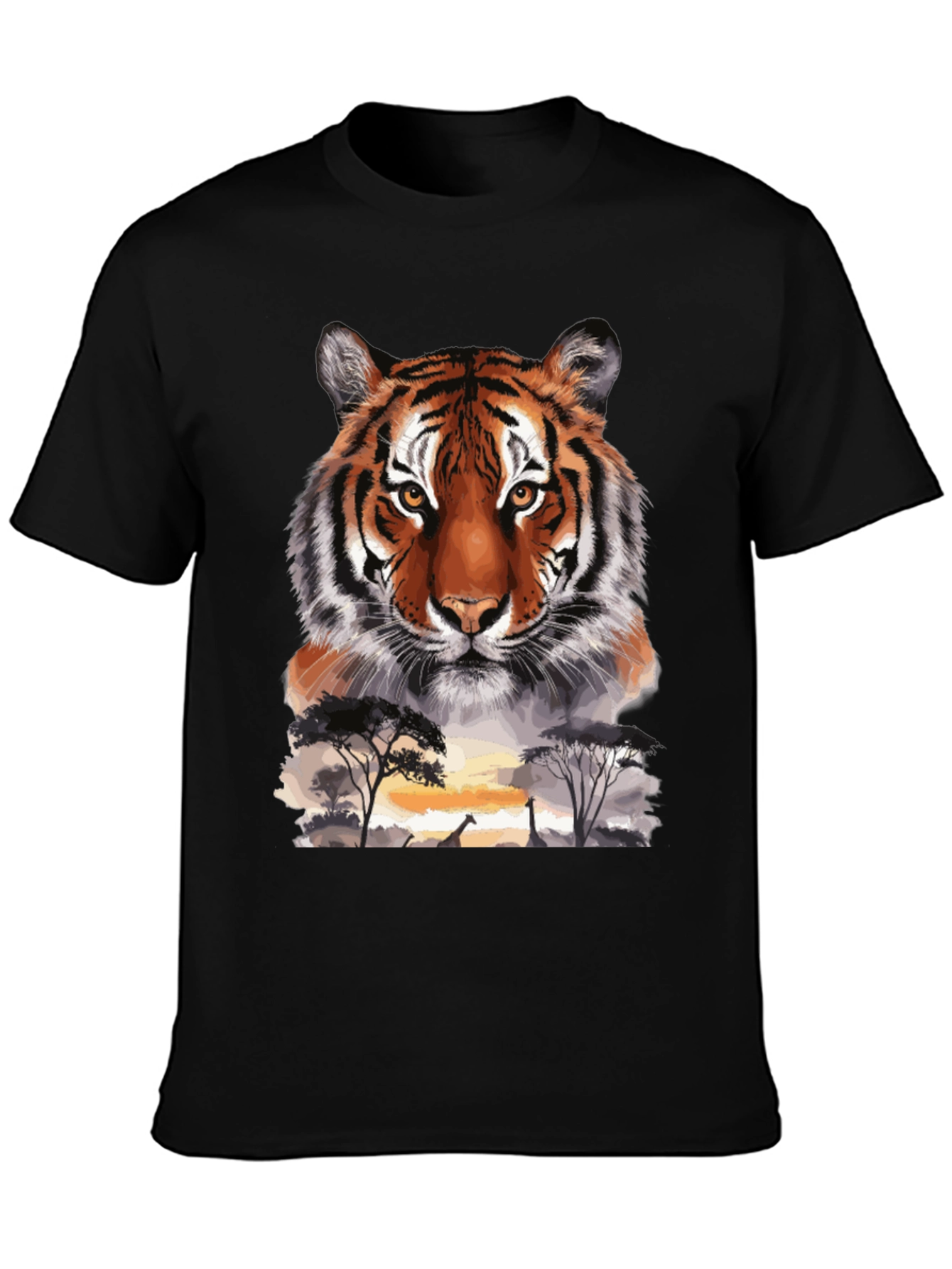Black Tiger Safari Graphic Tee - Wildlife Adventure Shirt view 3