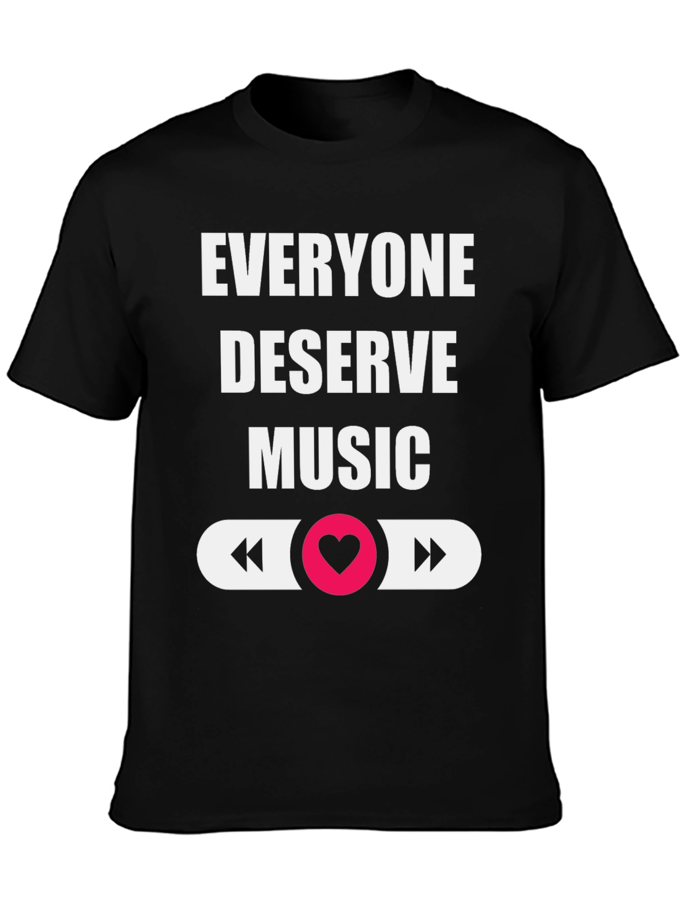 Black Everyone Deserves Music Graphic Tee view 3