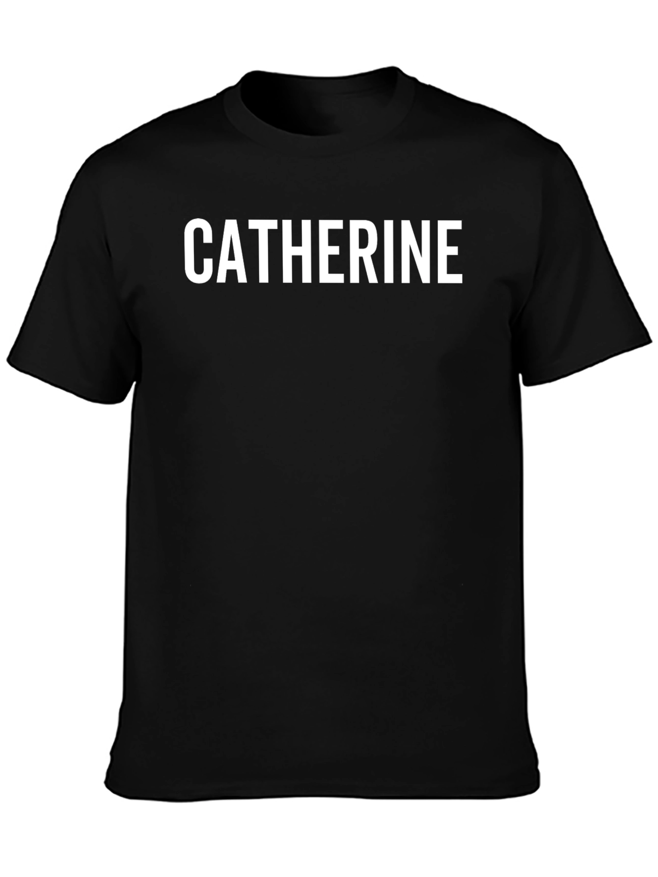 Black Catherine Personalized Black T-Shirt view 3