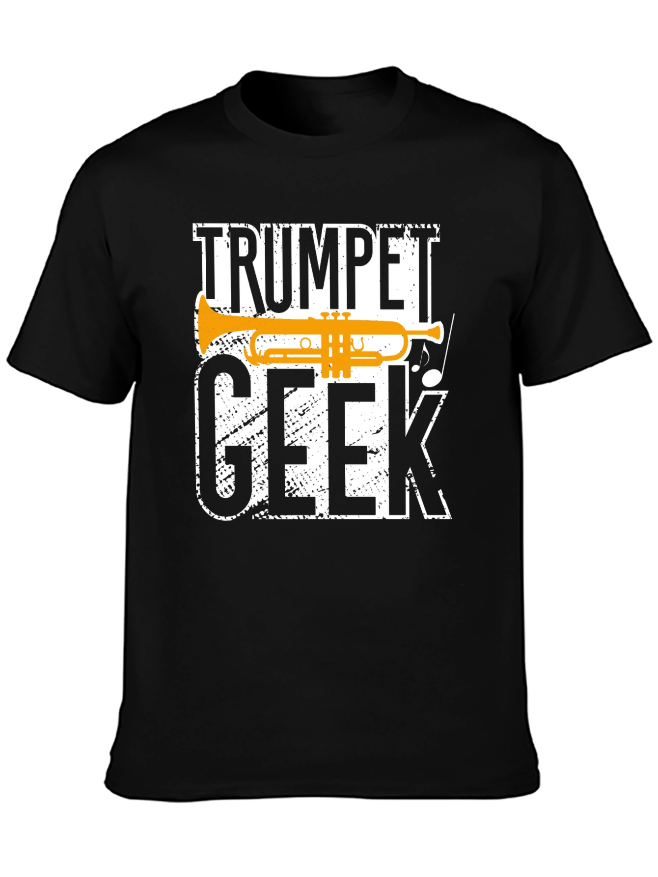 Black Trumpet Geek T-Shirt - Musician Humor Tee view 3