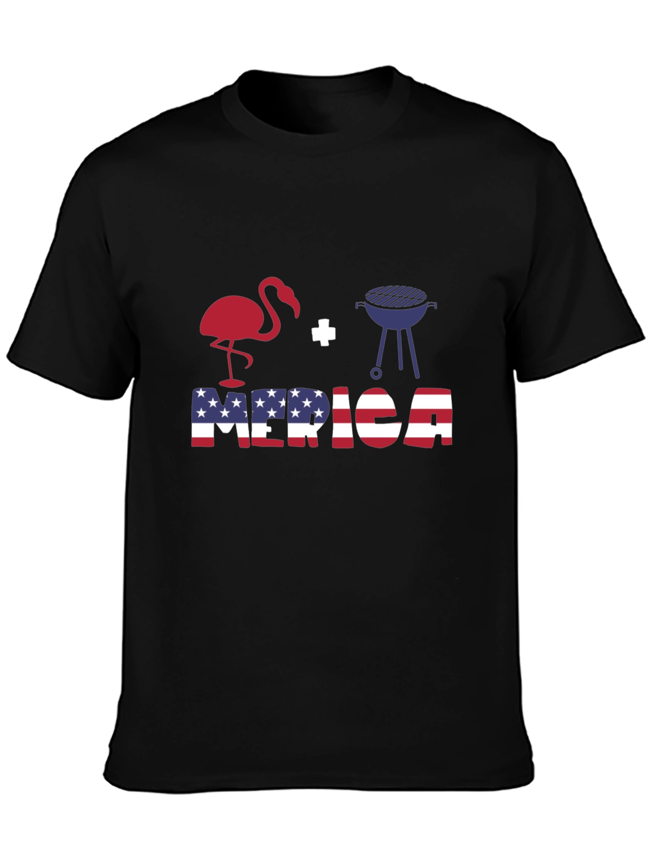 Black Flamingo+Grill Merica T-Shirt view 3
