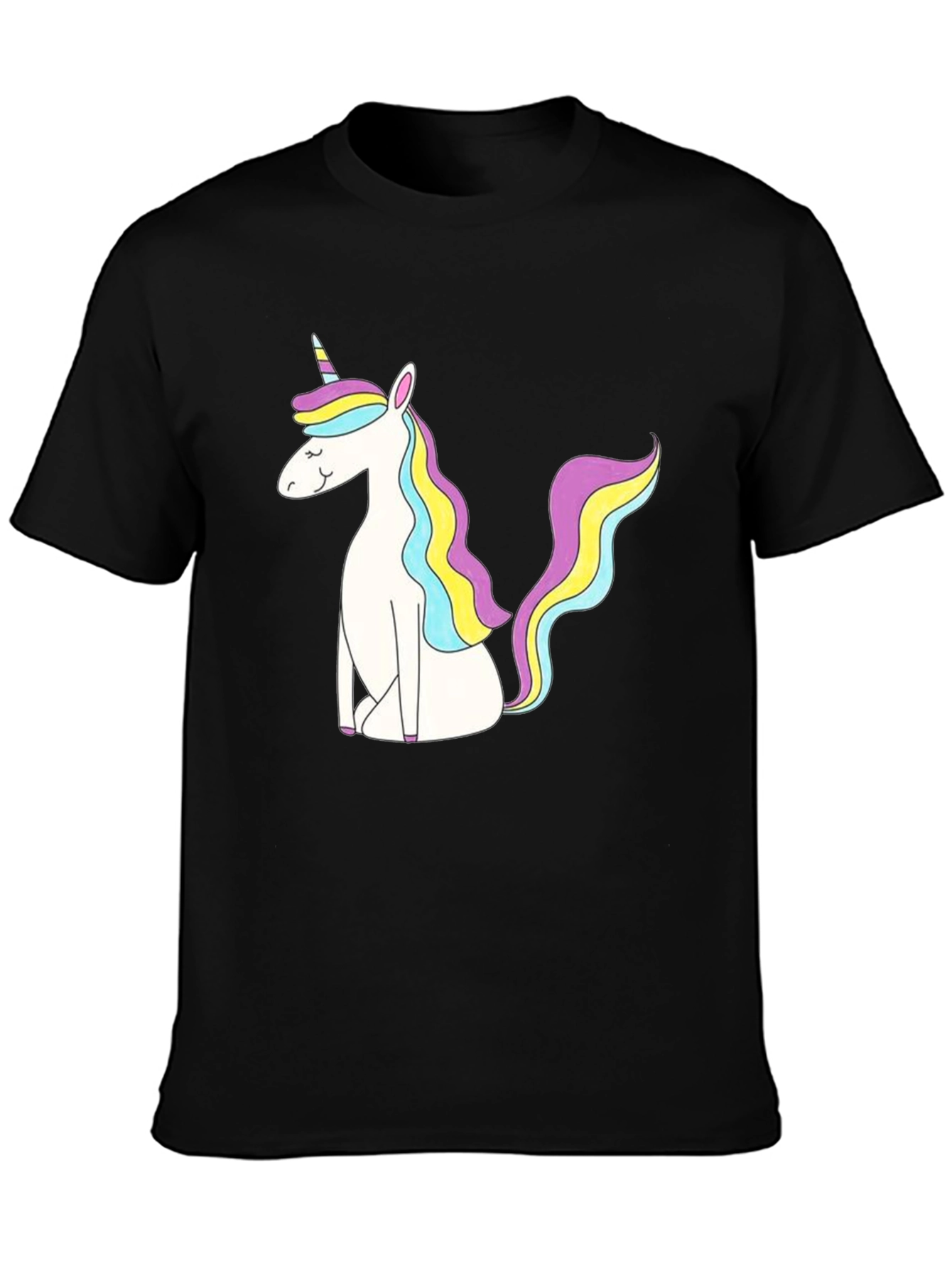 Black Unicorn Graphic Black T-Shirt - Magical Comfort view 3