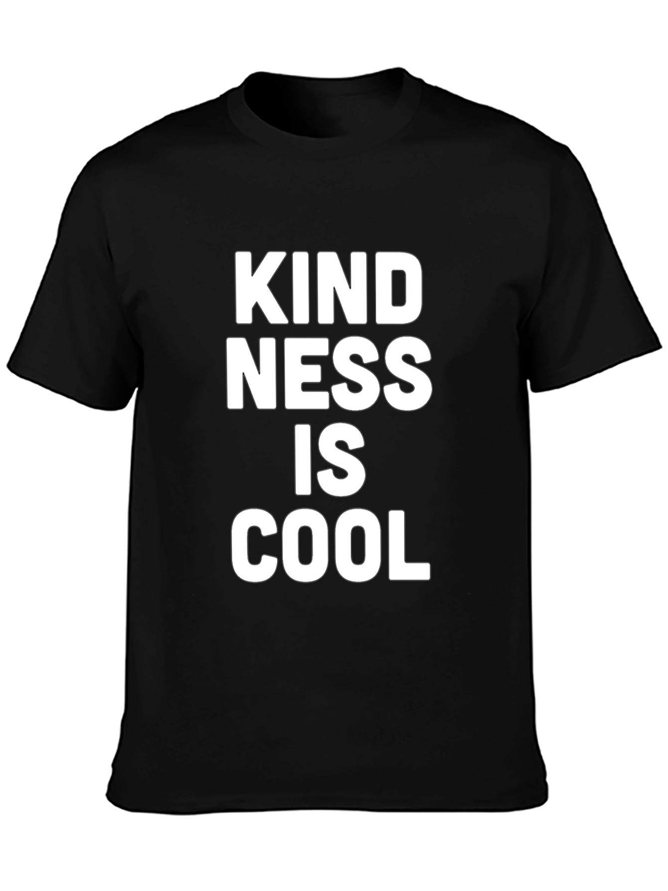 Black Kindness is Cool Graphic T-Shirt - Black view 3