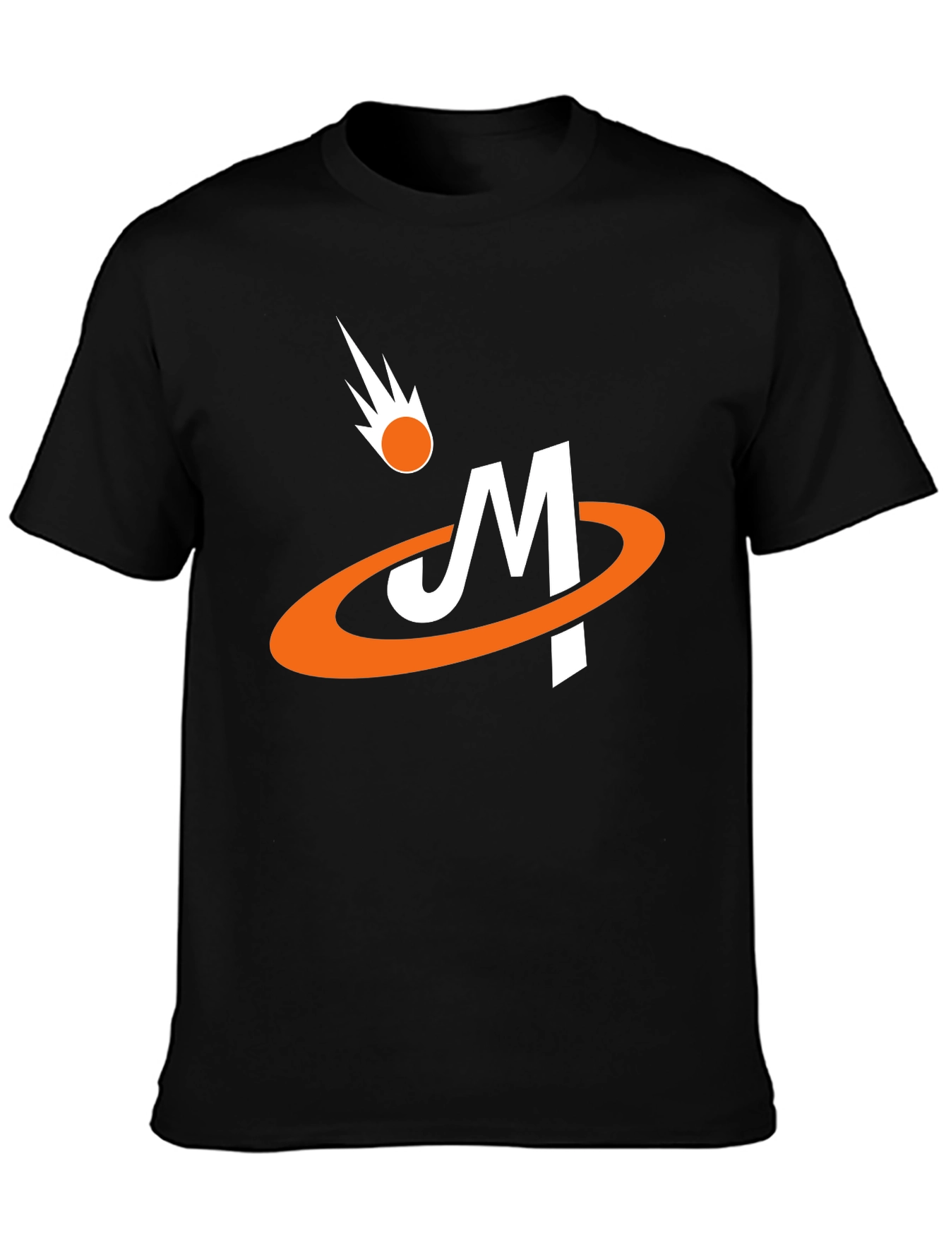 Black Retro Comet M Graphic Tee - Black Cotton Blend view 3