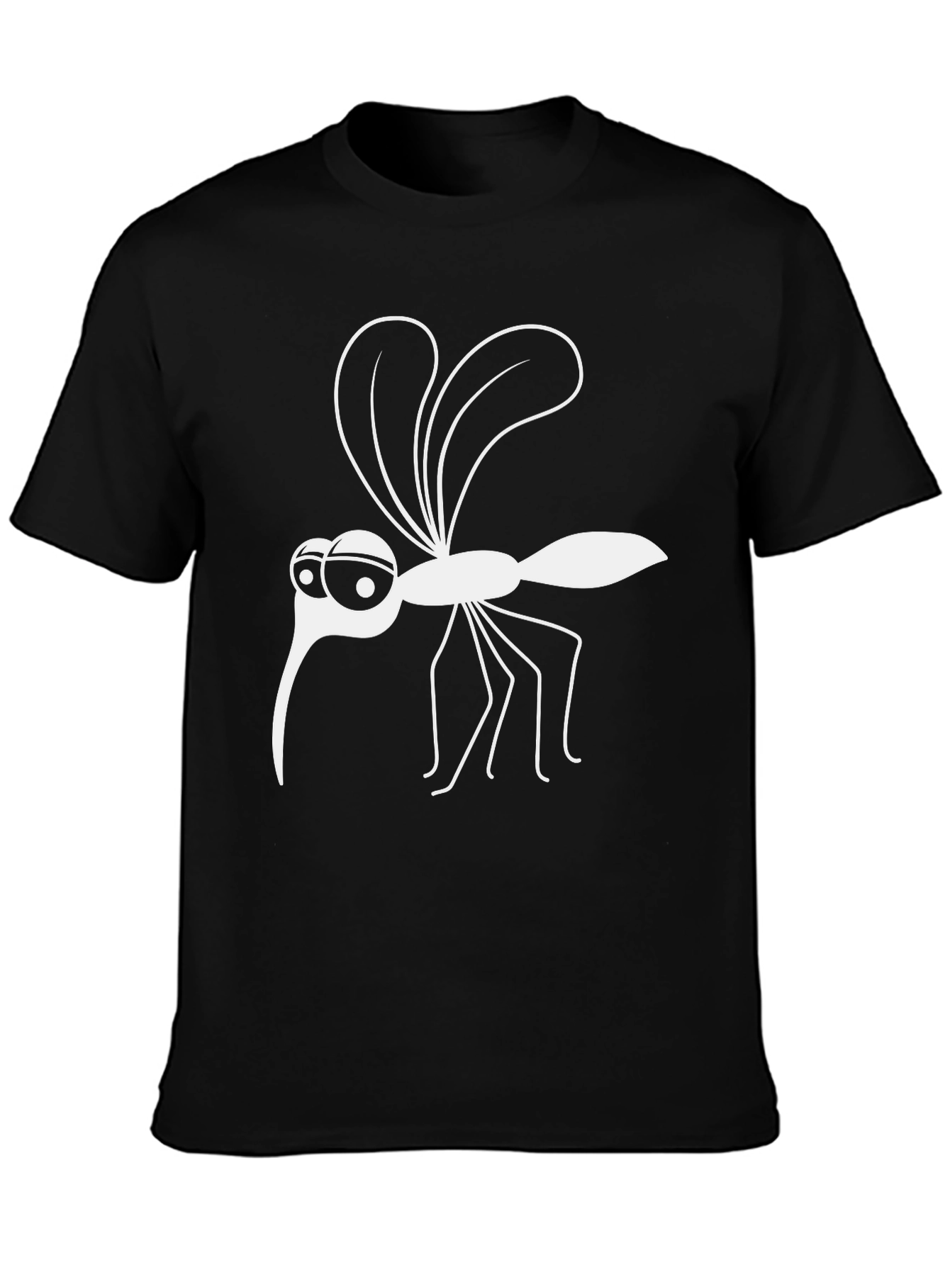 Black Mosquito Graphic Tee - Funny Insect Humor T-Shirt view 3