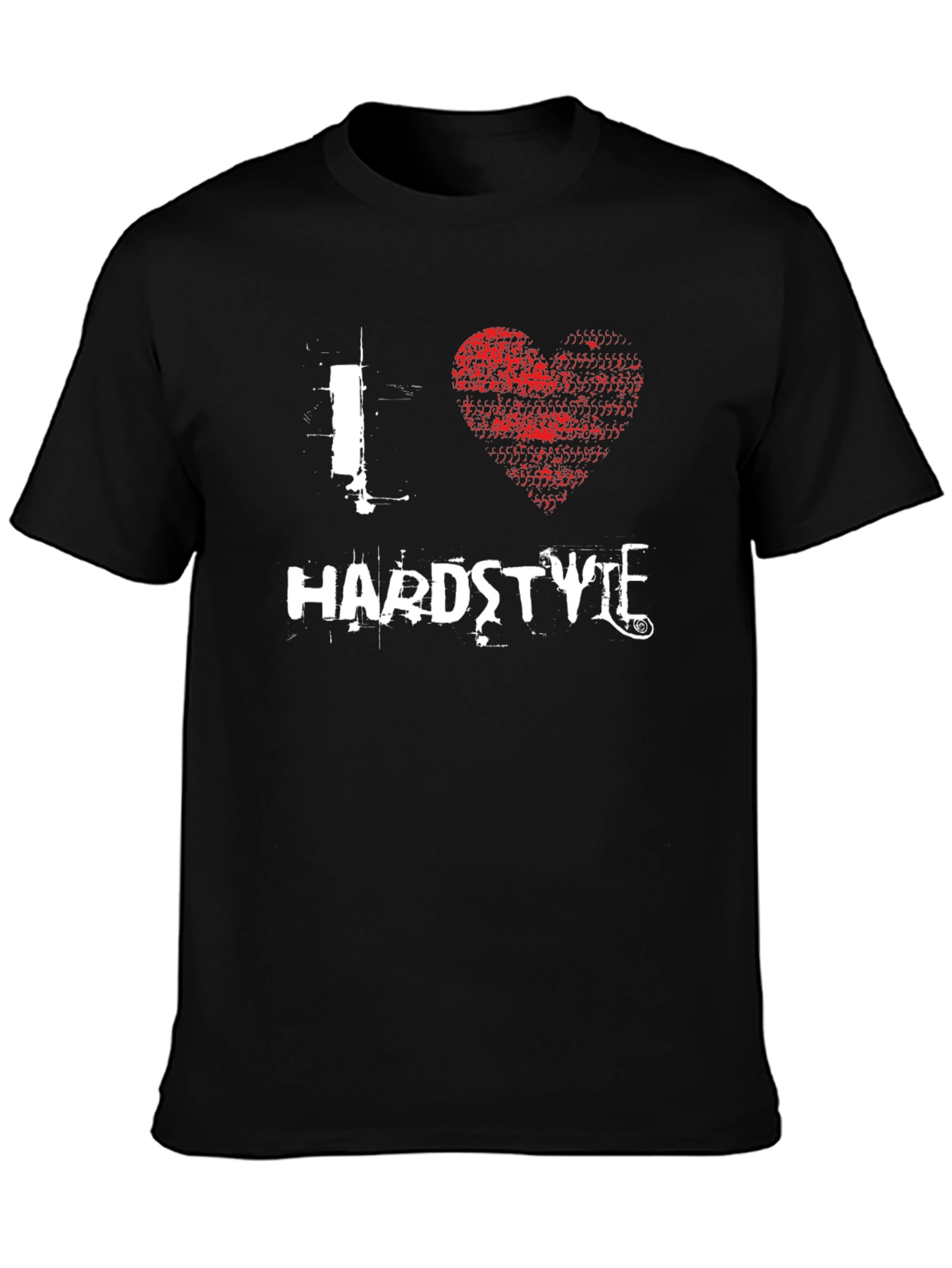 I Love Hardstyle T-Shirt, Black Graphic Tee - 3