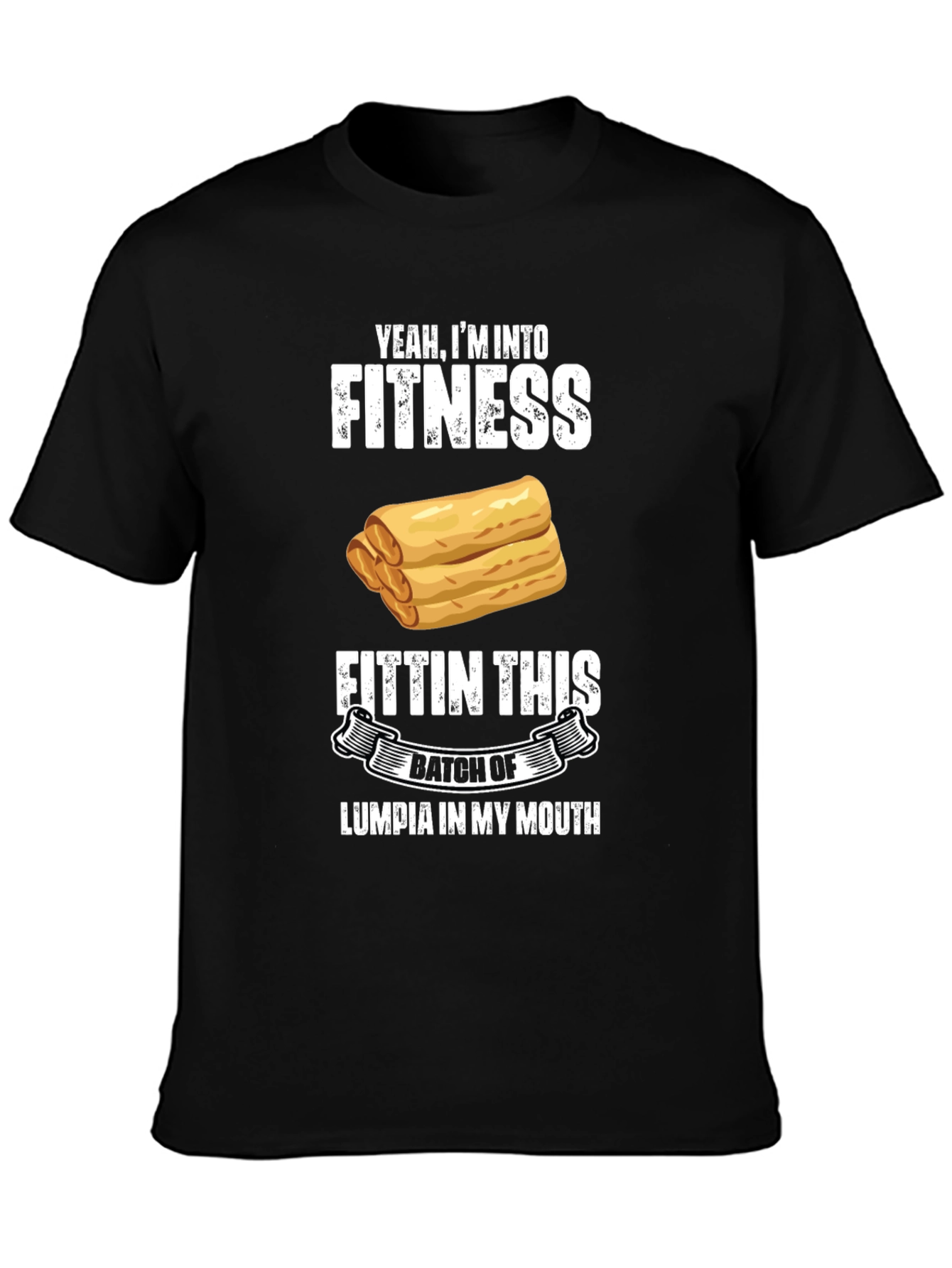 Black Fitness Lumpia T-Shirt view 3