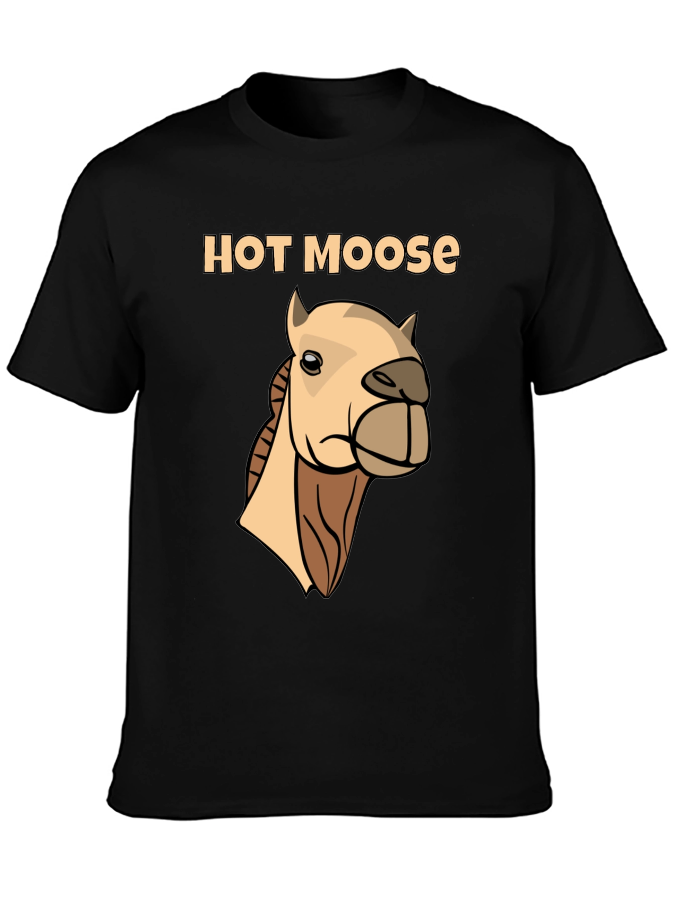 Black Hot Moose T-Shirt - Novelty Graphic Tee view 3