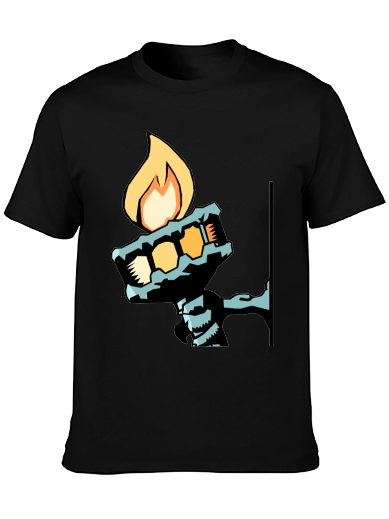 Black Cool Graphic Tee - Torch Bearer Design view 3