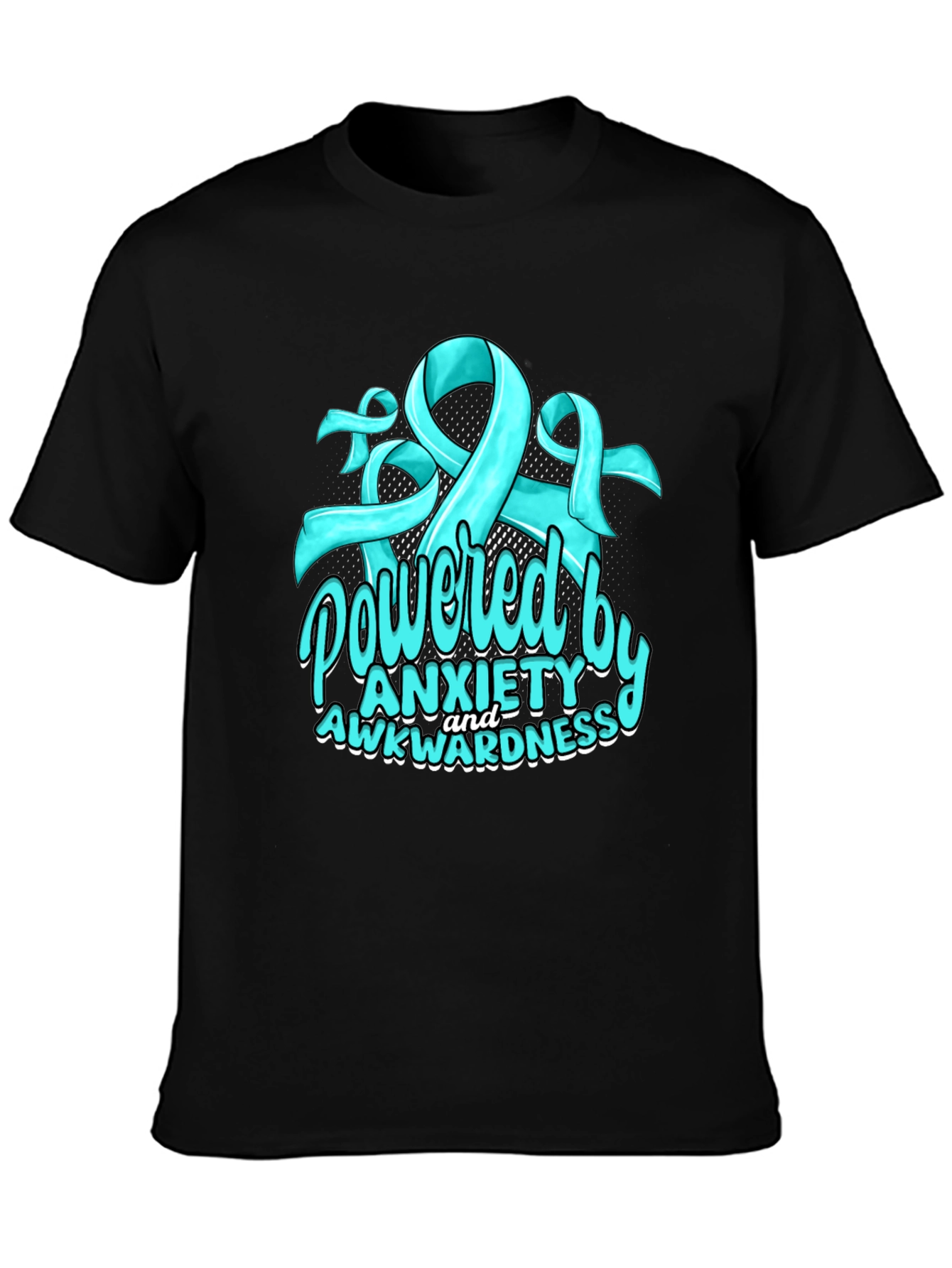 Black Anxiety & Awkwardness Tee - Mental Health Awareness Shirt view 3