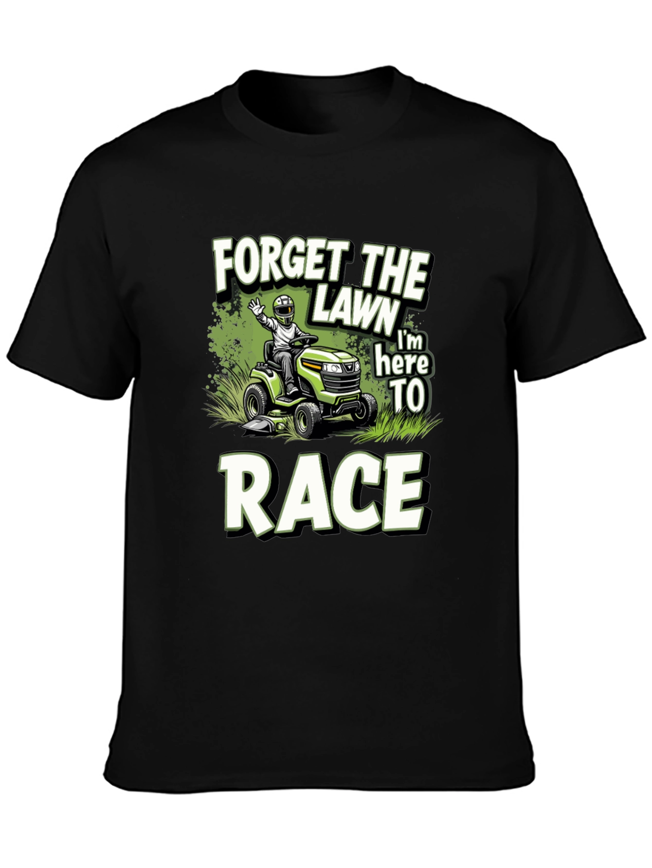 Black Forget the Lawn - Race T-Shirt view 3