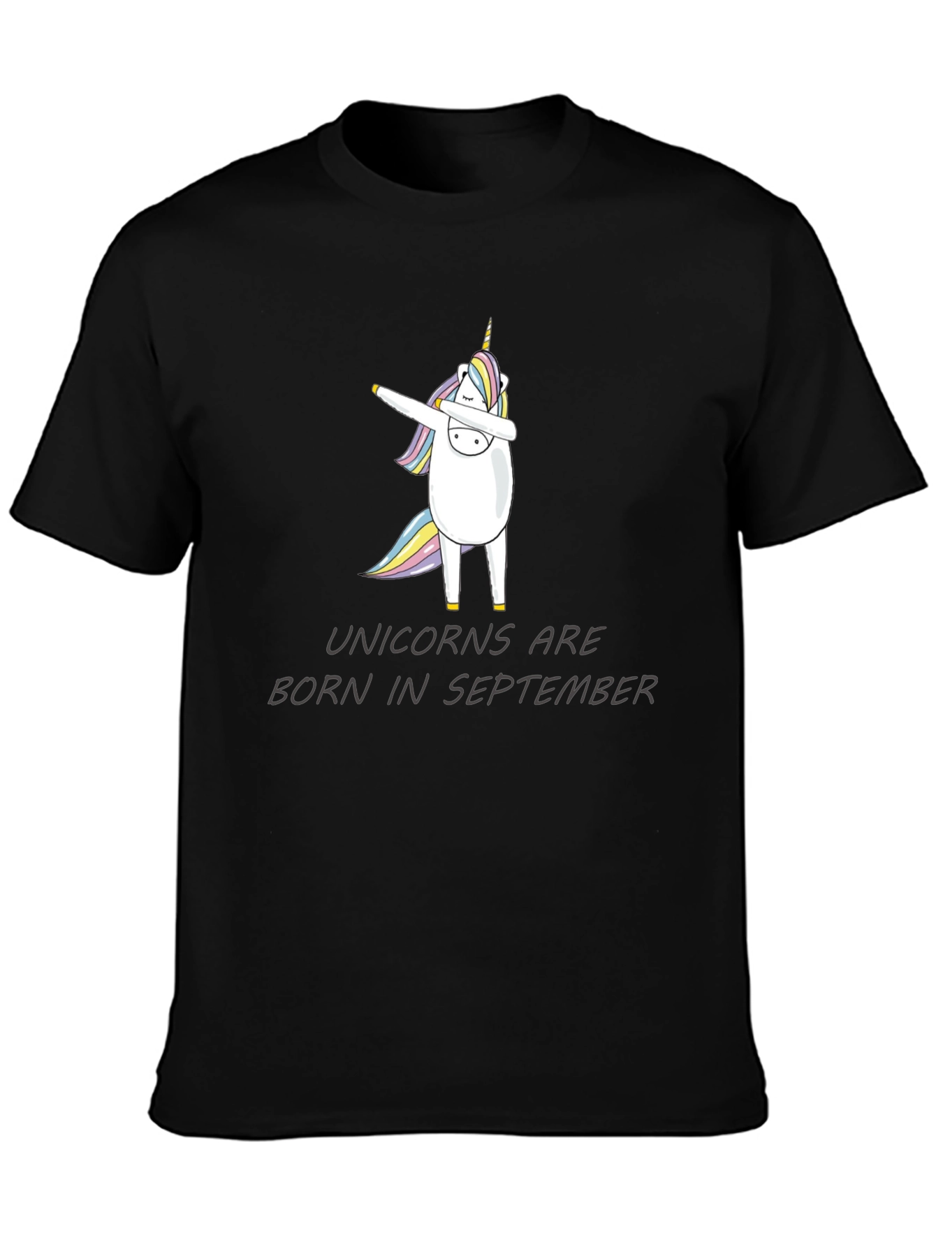 Black Unicorns Born in September Dab T-Shirt view 3