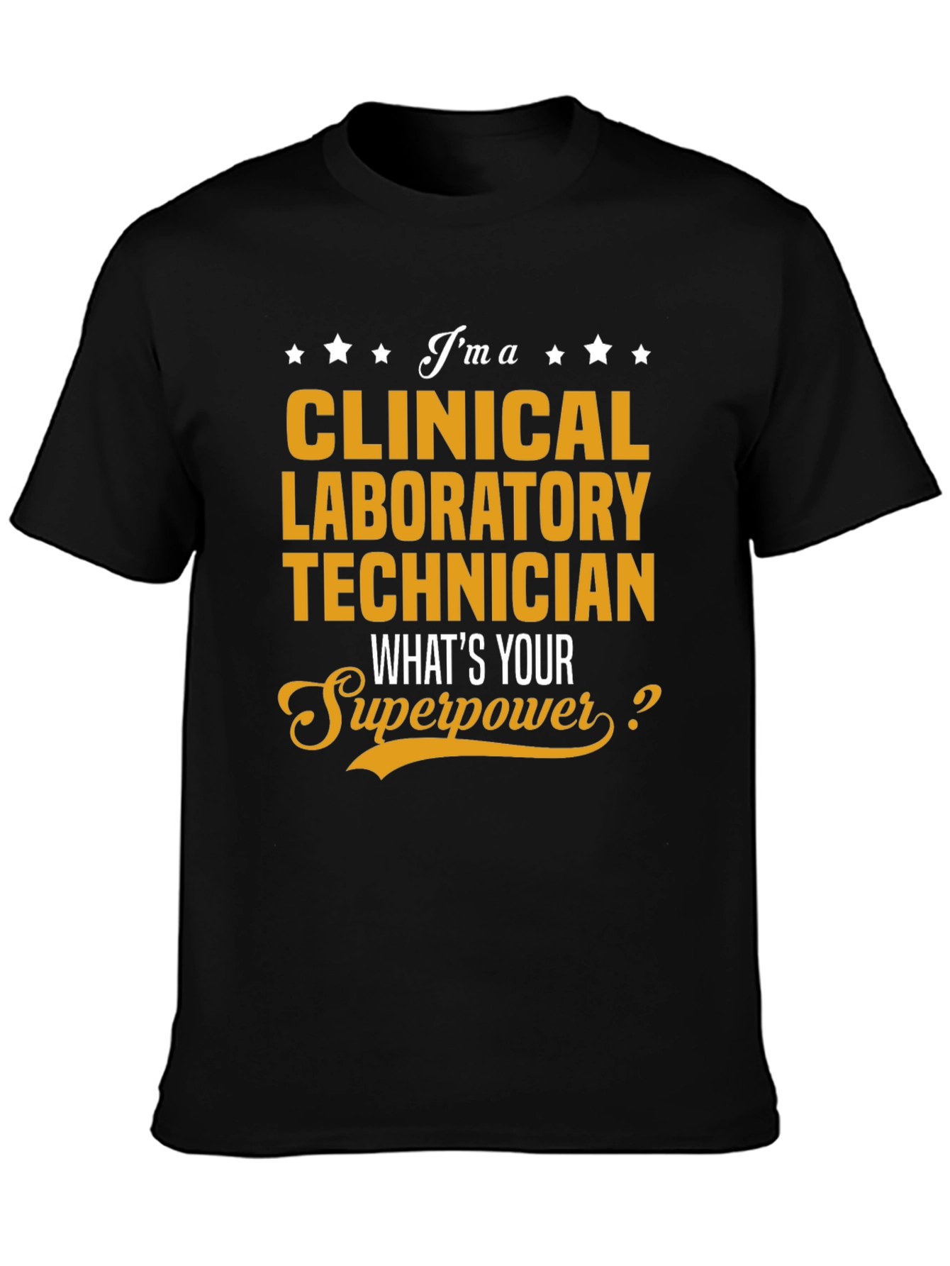 Black Clinical Lab Tech Superpower T-Shirt view 3