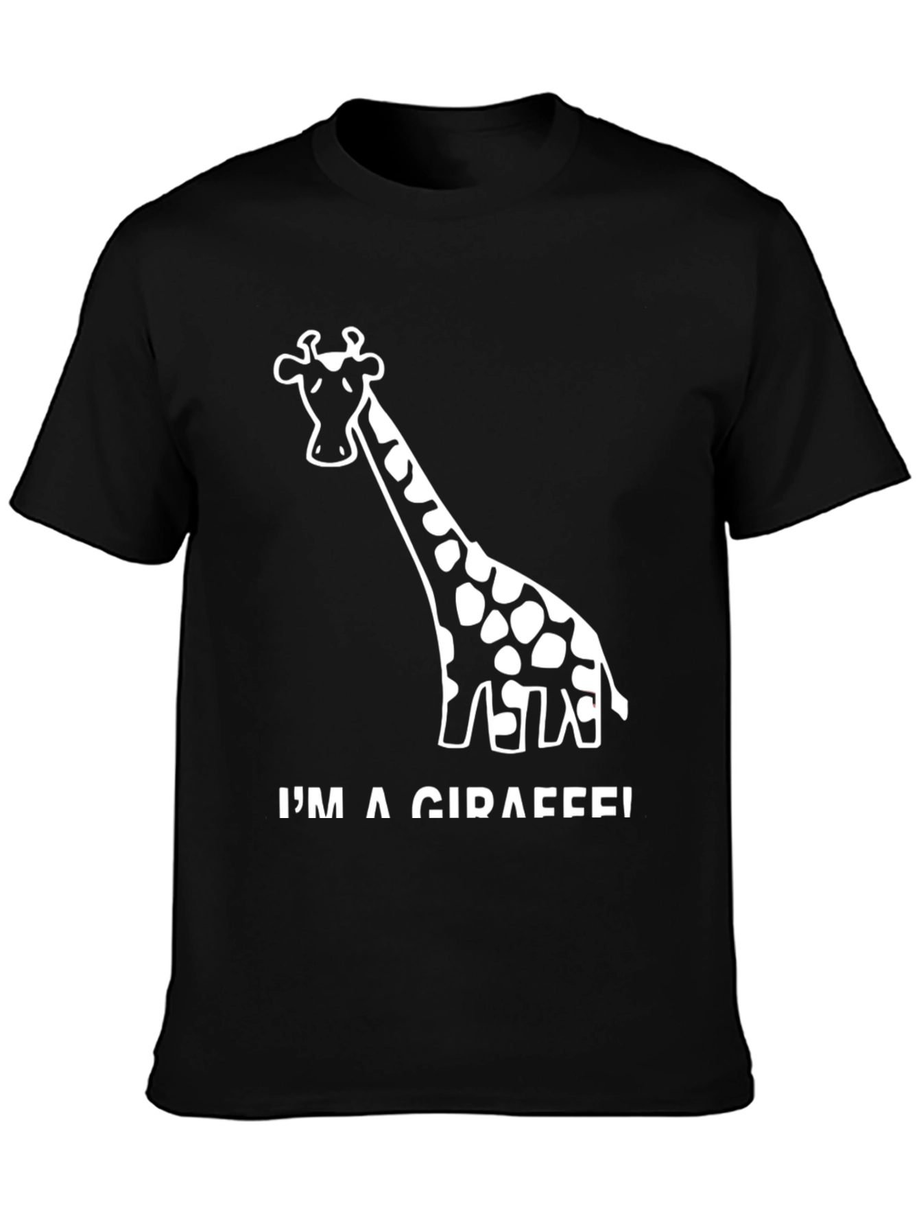 Black I'm a Giraffe! Graphic T-Shirt view 3