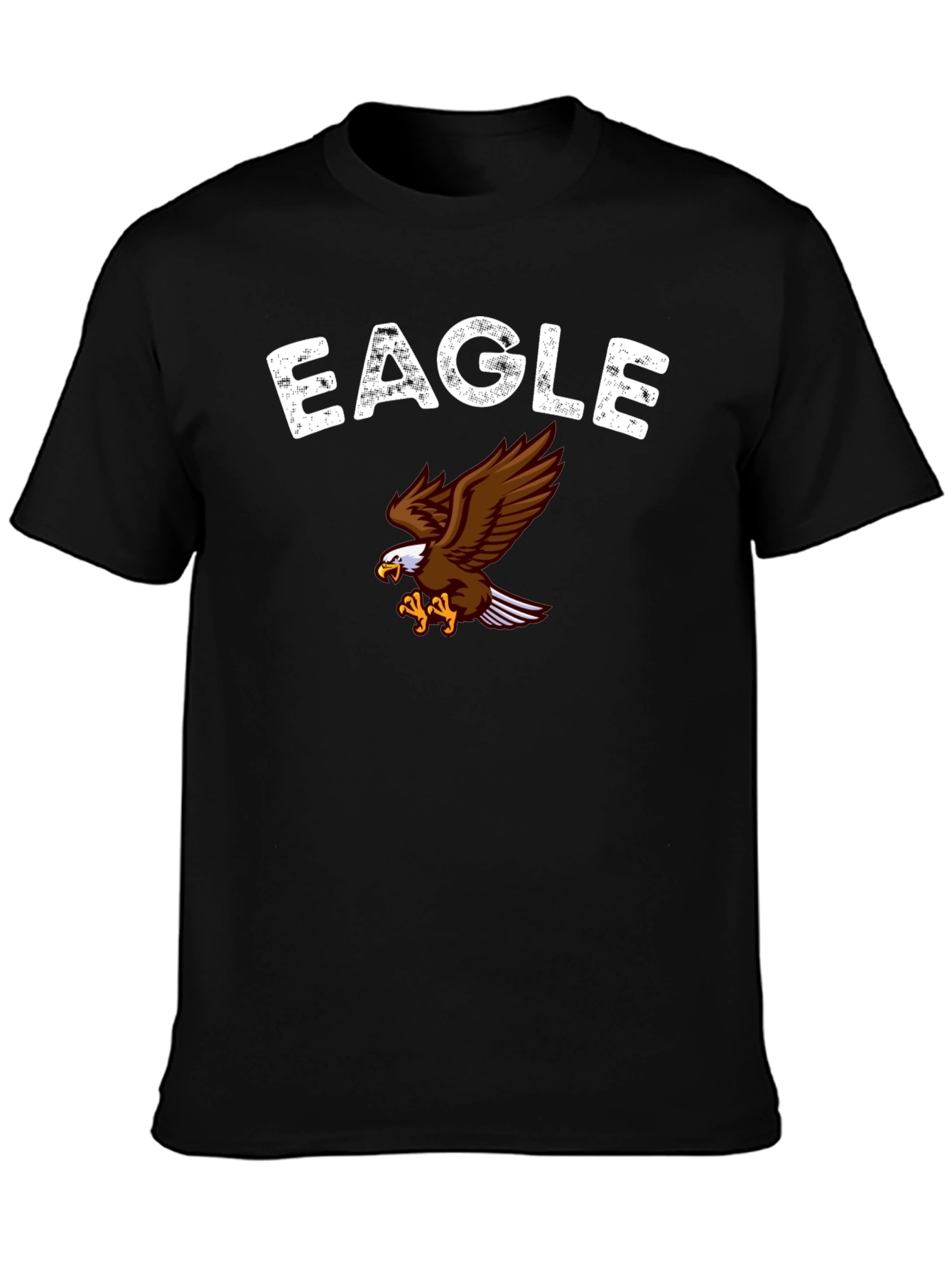 Black Black Eagle Graphic Print T-Shirt view 3