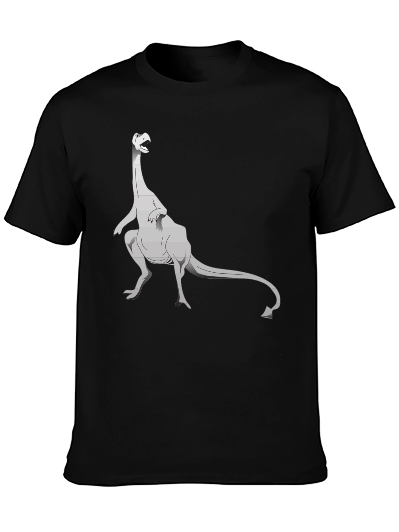 Black Dinosaur Graphic Tee - Classic Black T-Shirt view 3