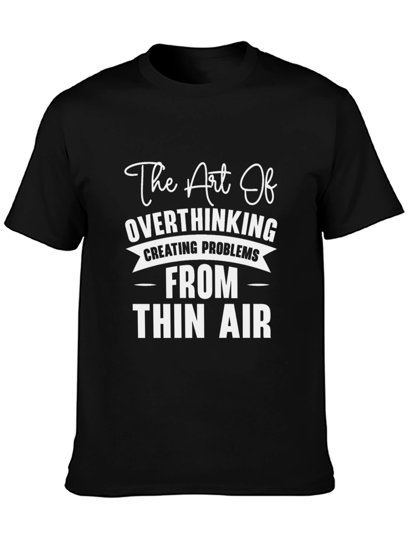 Black The Art of Overthinking Graphic Tee view 3