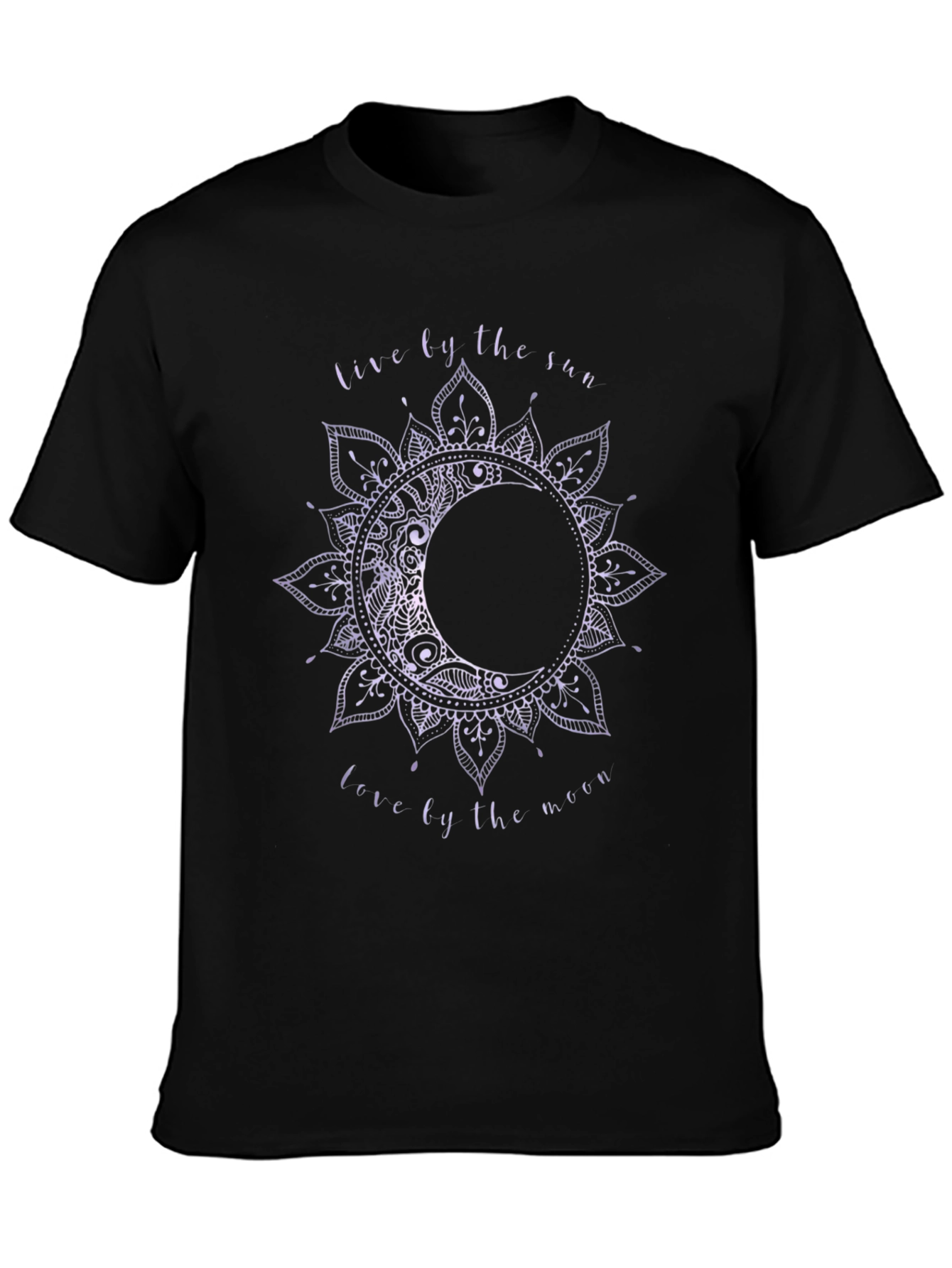Black Sun & Moon Graphic Tee - Live by the Sun, Love by the Moon view 3