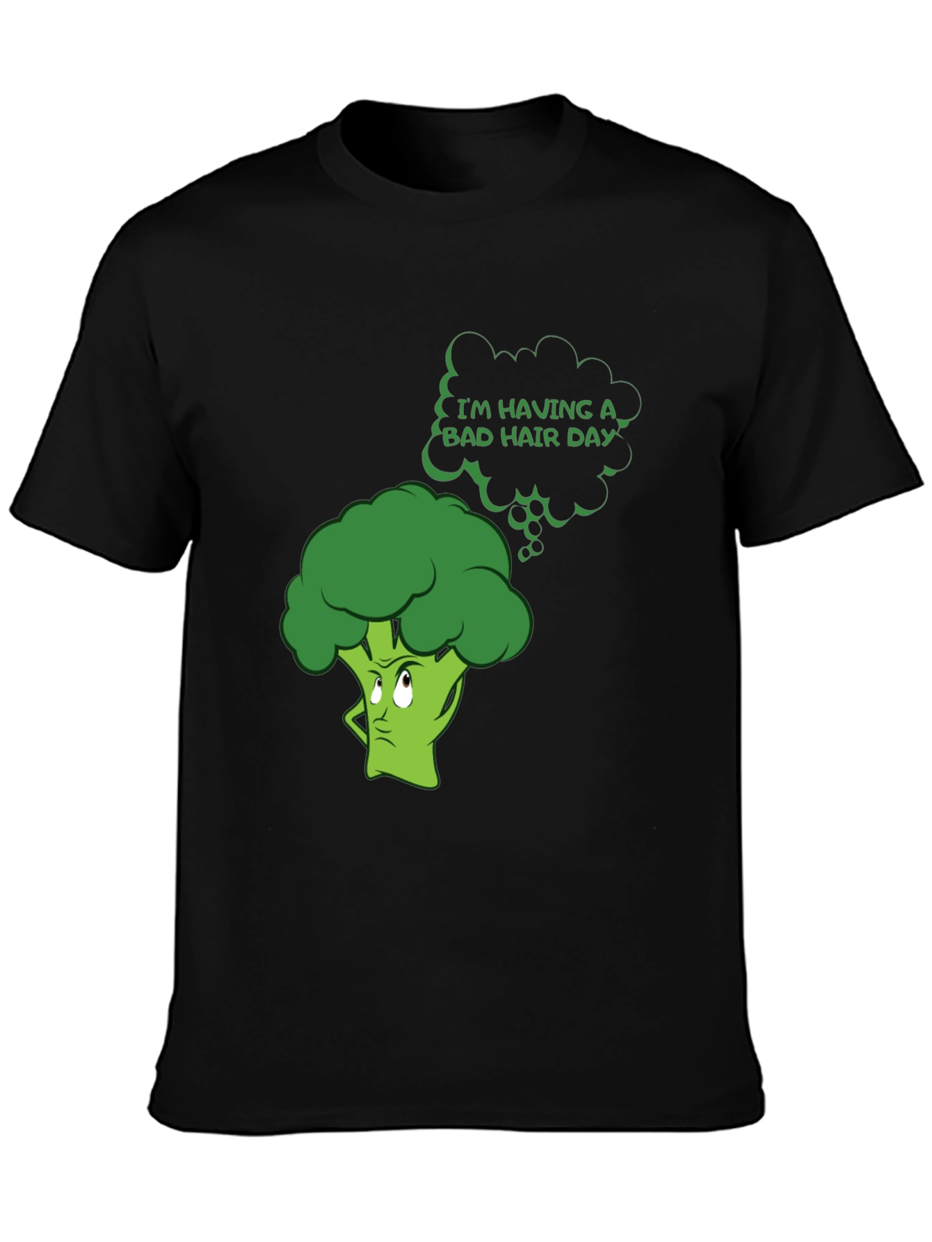 Funny Broccoli 'Bad Hair Day' Graphic Tee - 3