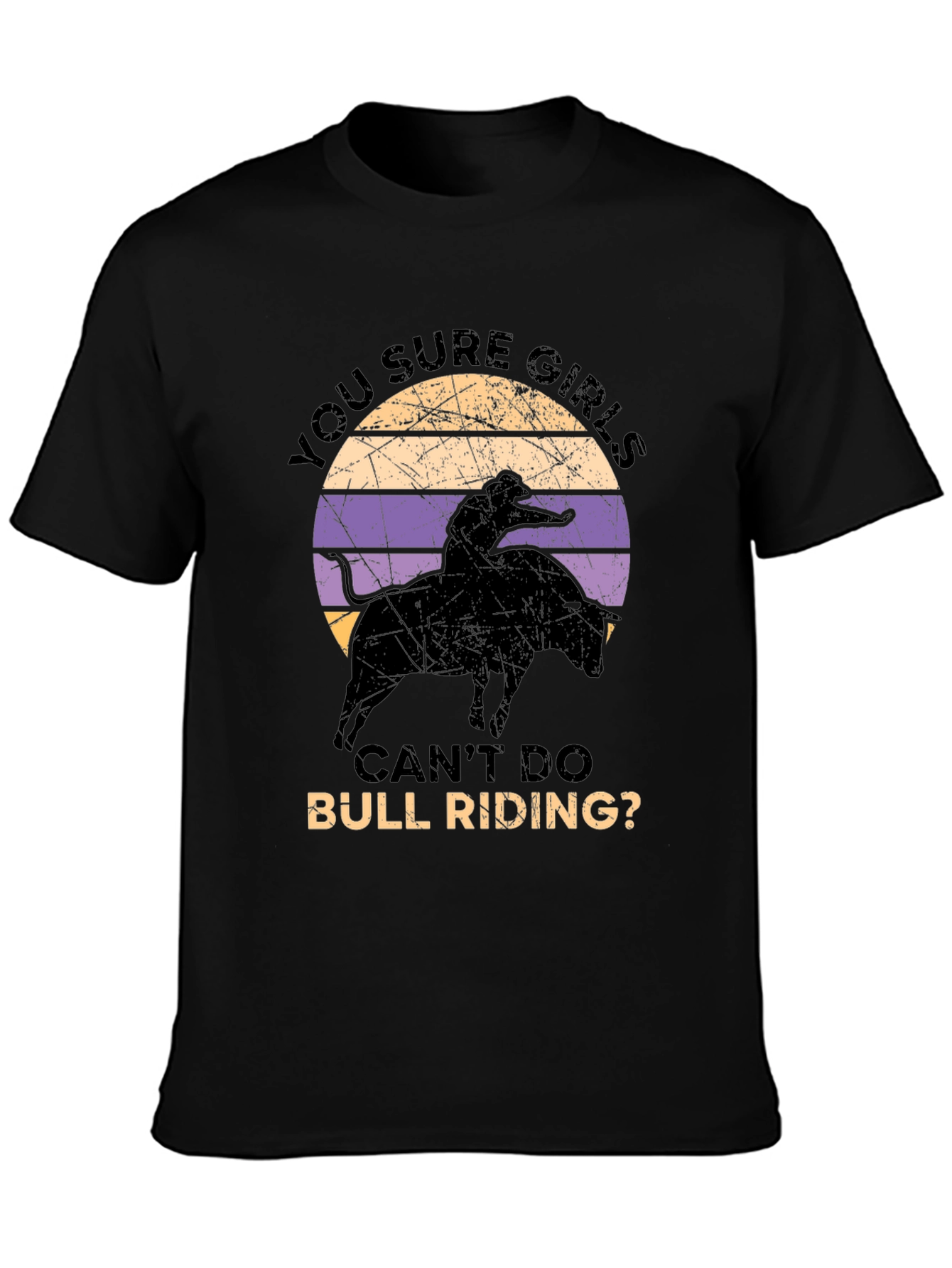 Black Girls Can Do Bull Riding T-Shirt view 3