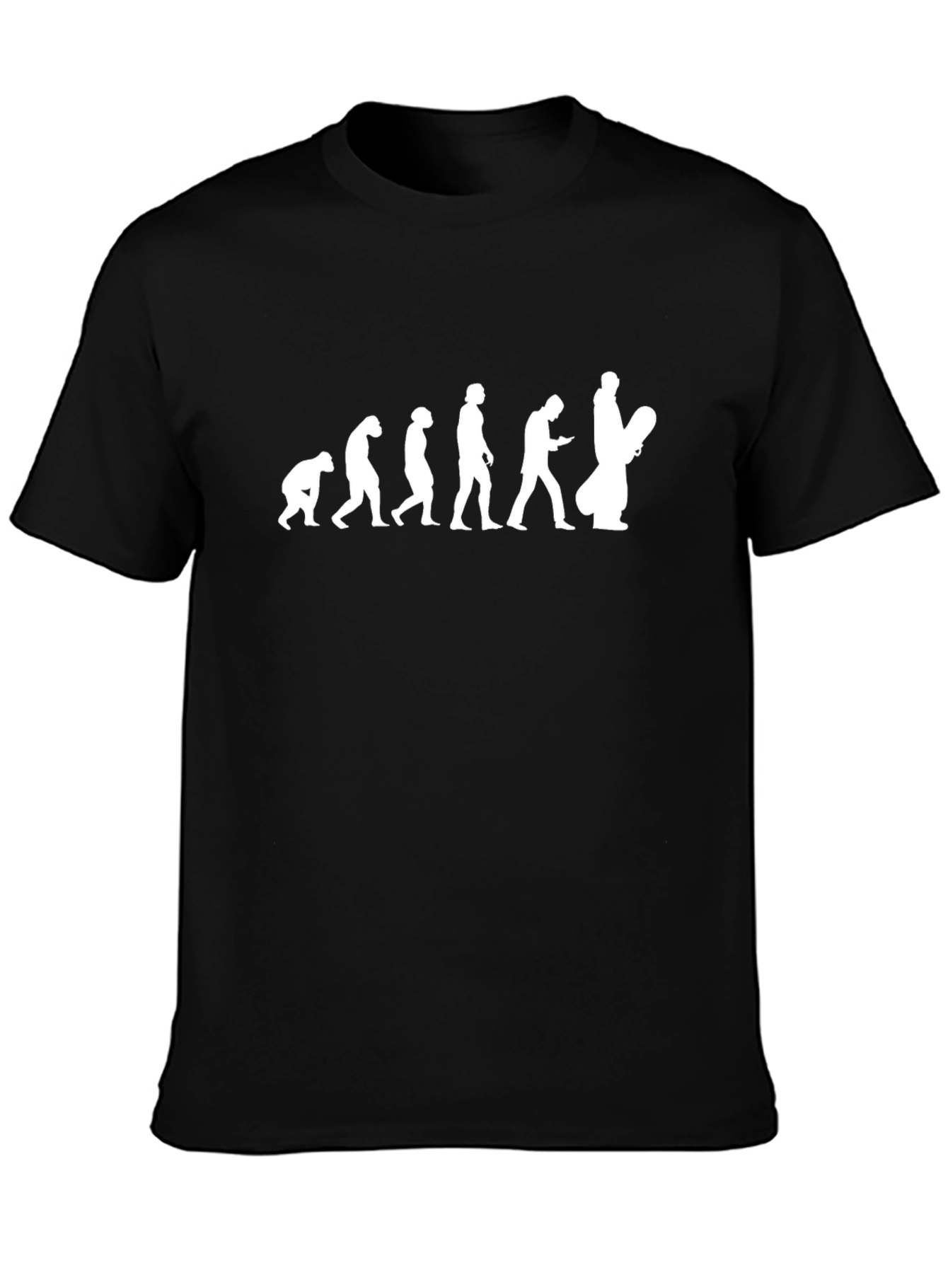 Black Evolution of Snowboarding Black T-Shirt view 3