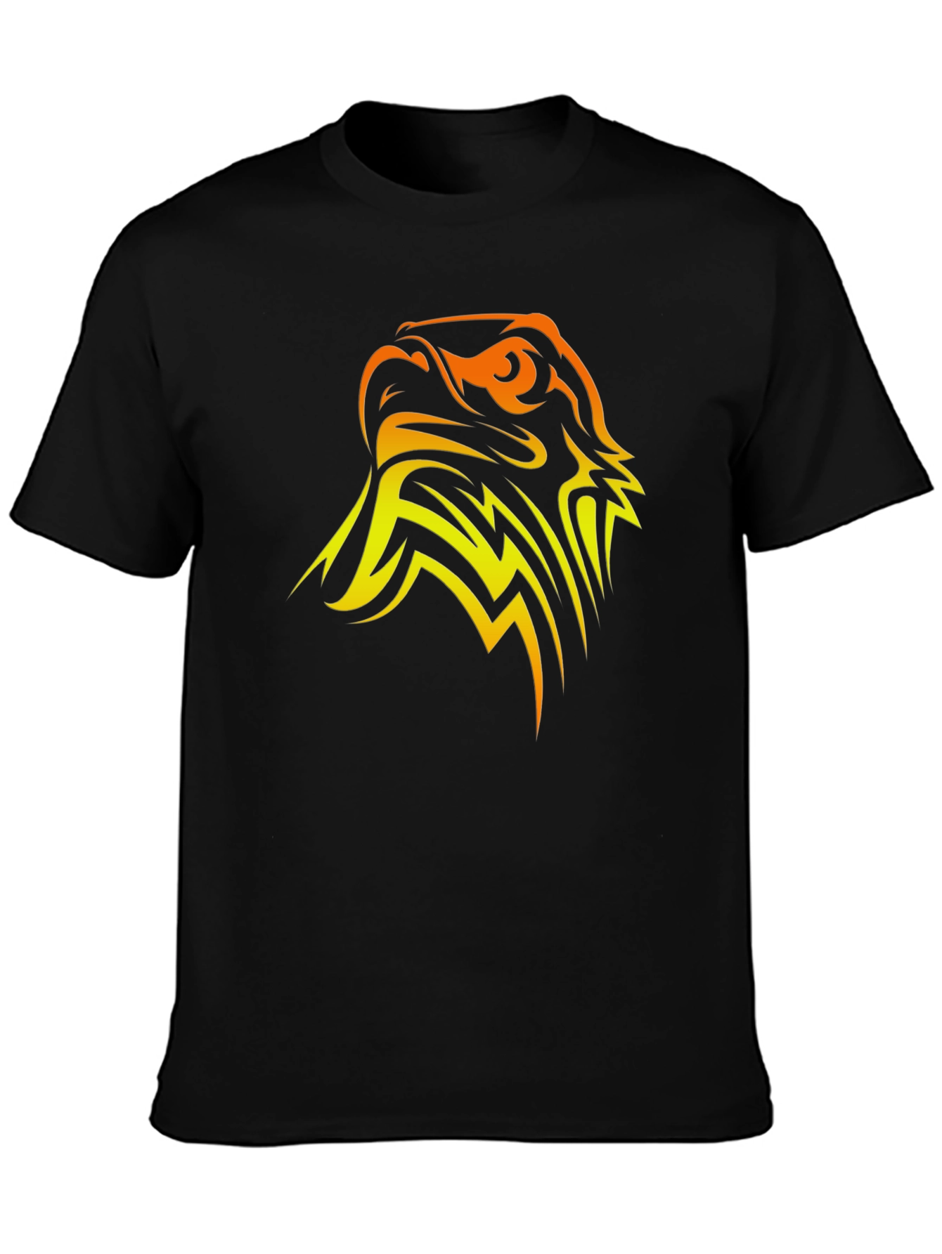 Black Bold Eagle Graphic Black T-Shirt view 3