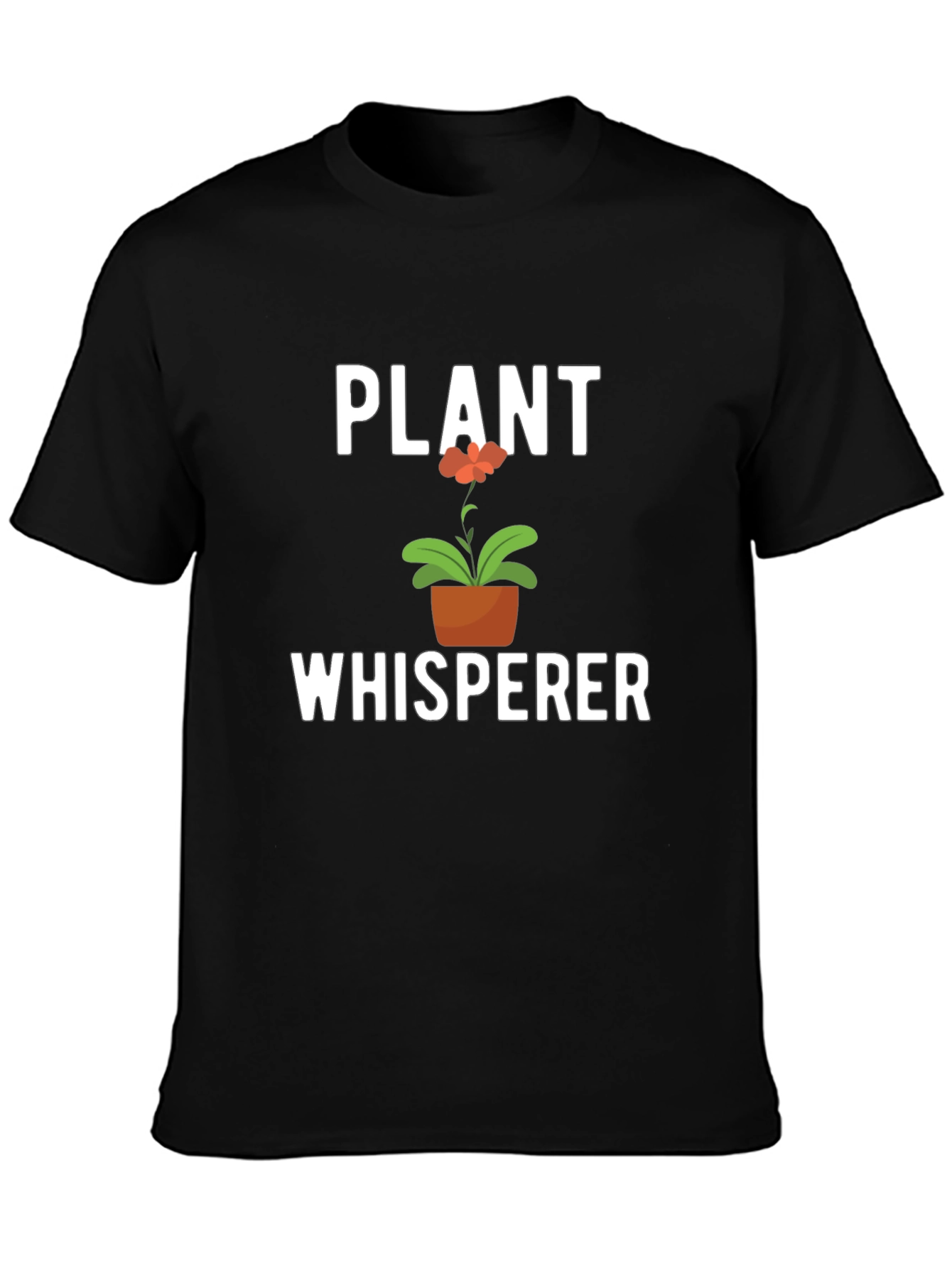 Black Plant Whisperer T-Shirt - Gardener Gift view 3