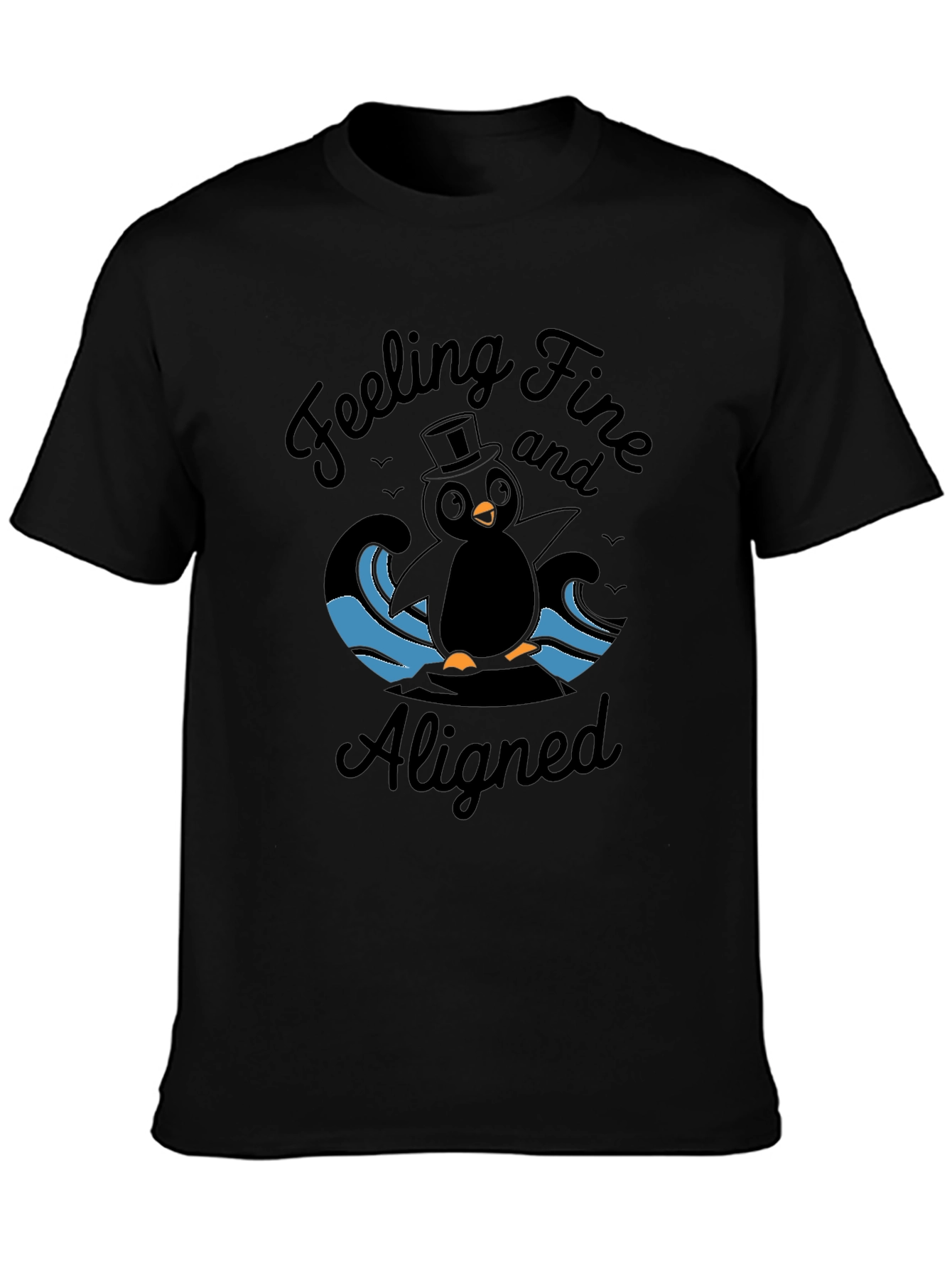 Black Feeling Fine Aligned T-Shirt view 3
