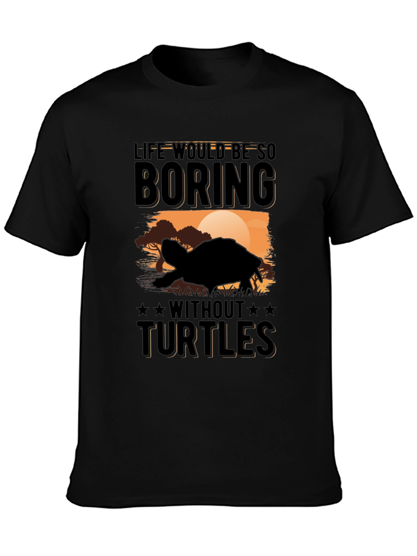 Black Turtle Graphic Tee - Life Would Be Boring! view 3