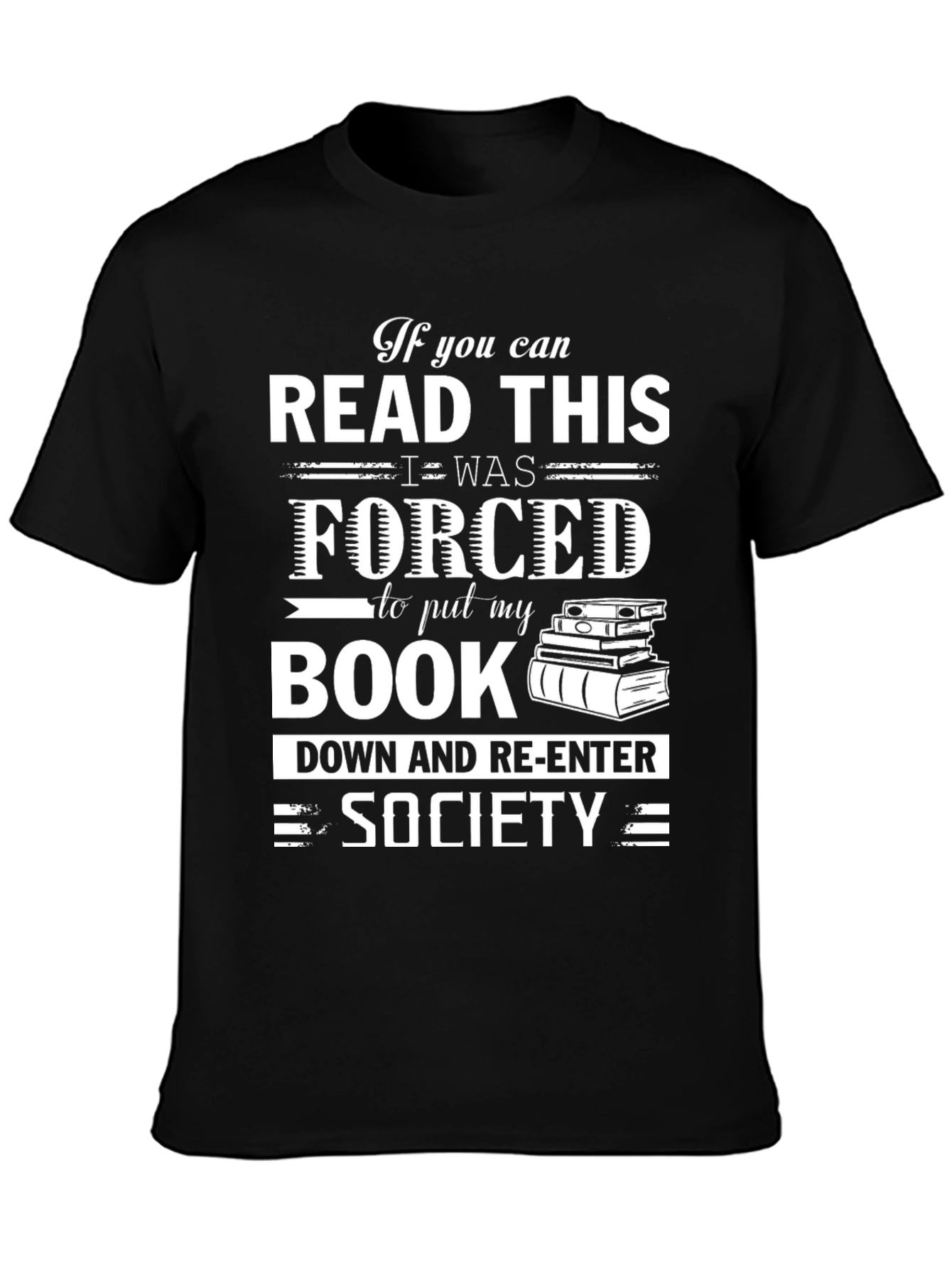 Black If You Can Read This Book Lover T-Shirt view 3