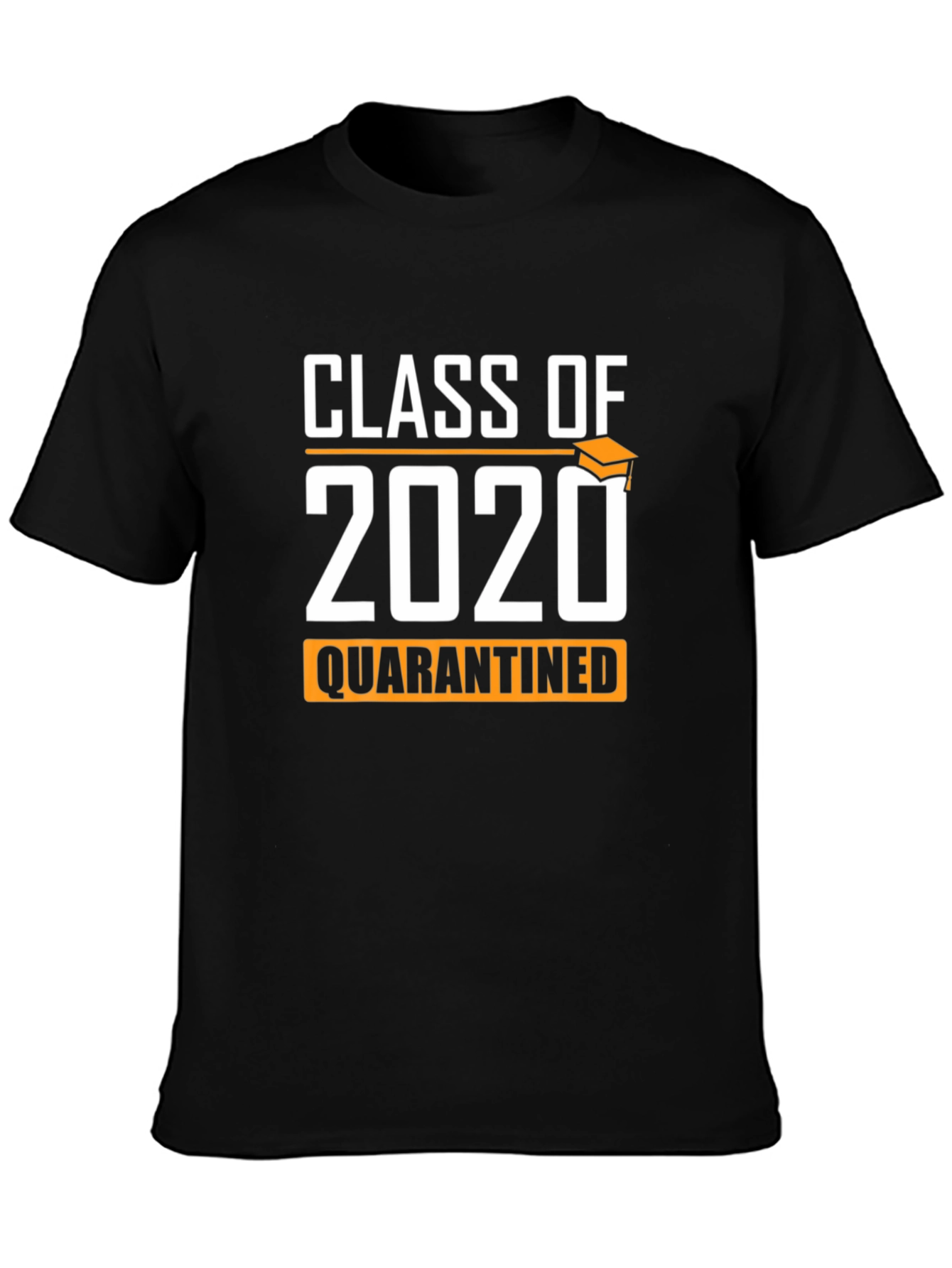Black Class of 2020 Quarantined T-Shirt view 3