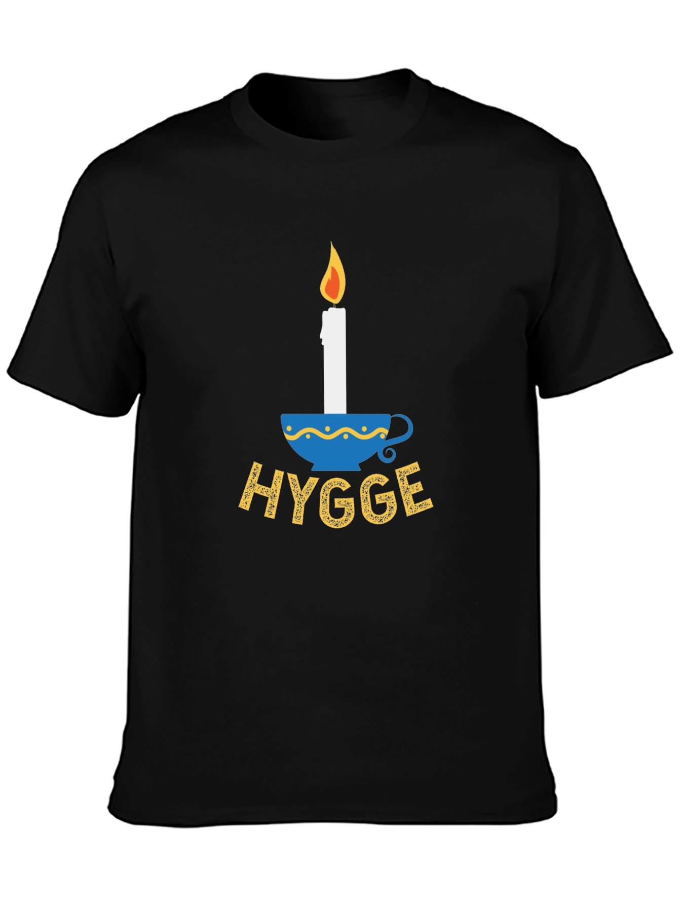 Black Hygge Candle Comfort Graphic Tee view 3