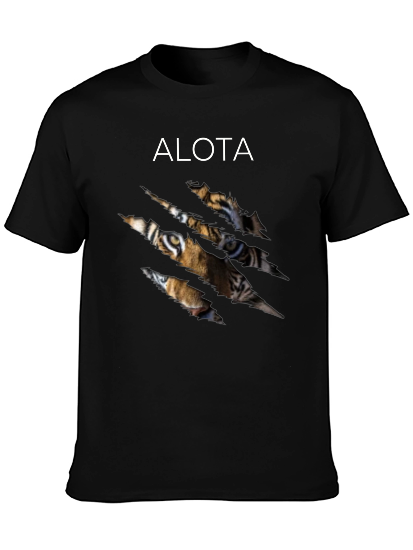 Black ALOTA Tiger Graphic T-Shirt - Black view 3