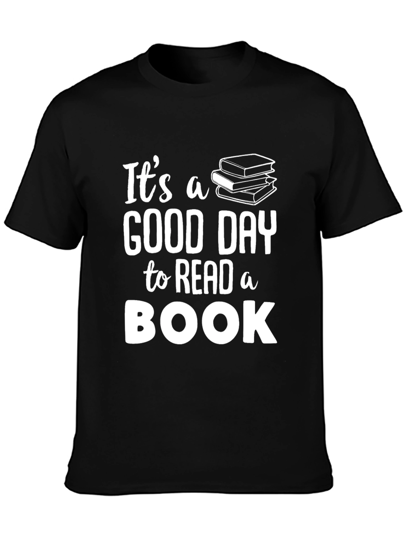 Black It's A Good Day to Read a Book T-Shirt view 3