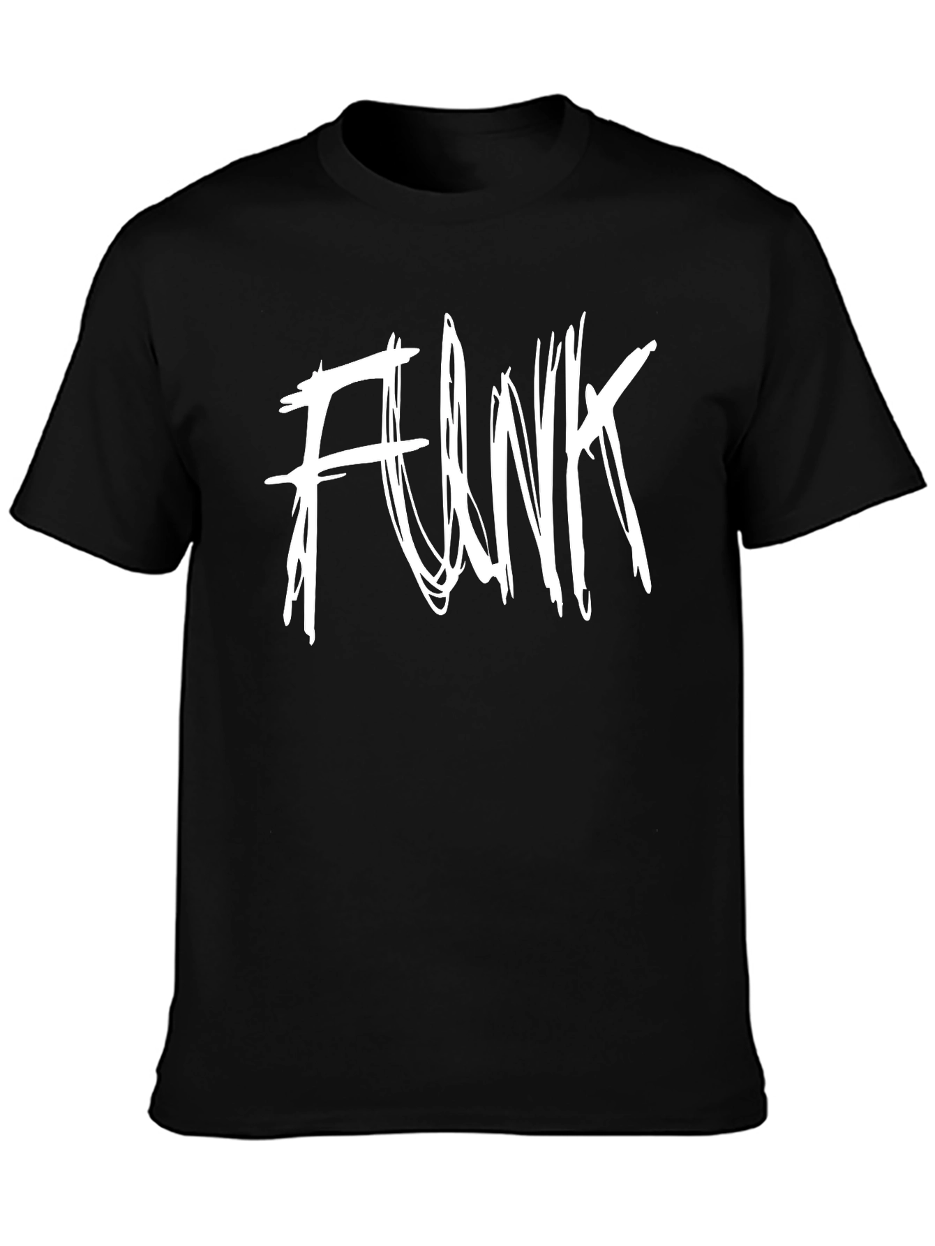 Black Funky Graphic Tee - Black Cotton T-Shirt view 3