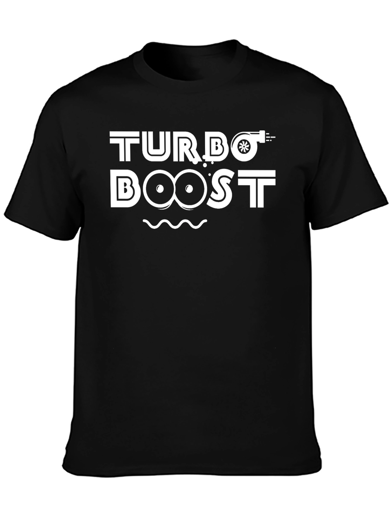 Black Turbo Boost Black Graphic T-Shirt view 3