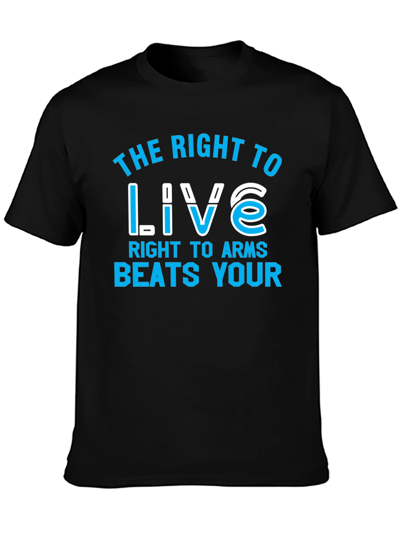 Black The Right to Live Graphic Tee view 3