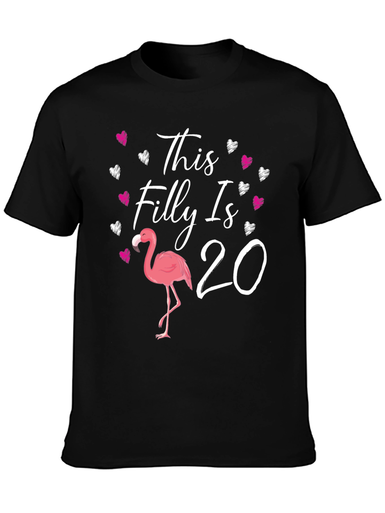 This Filly Is 20 T-Shirt Flamingo Bday - 3
