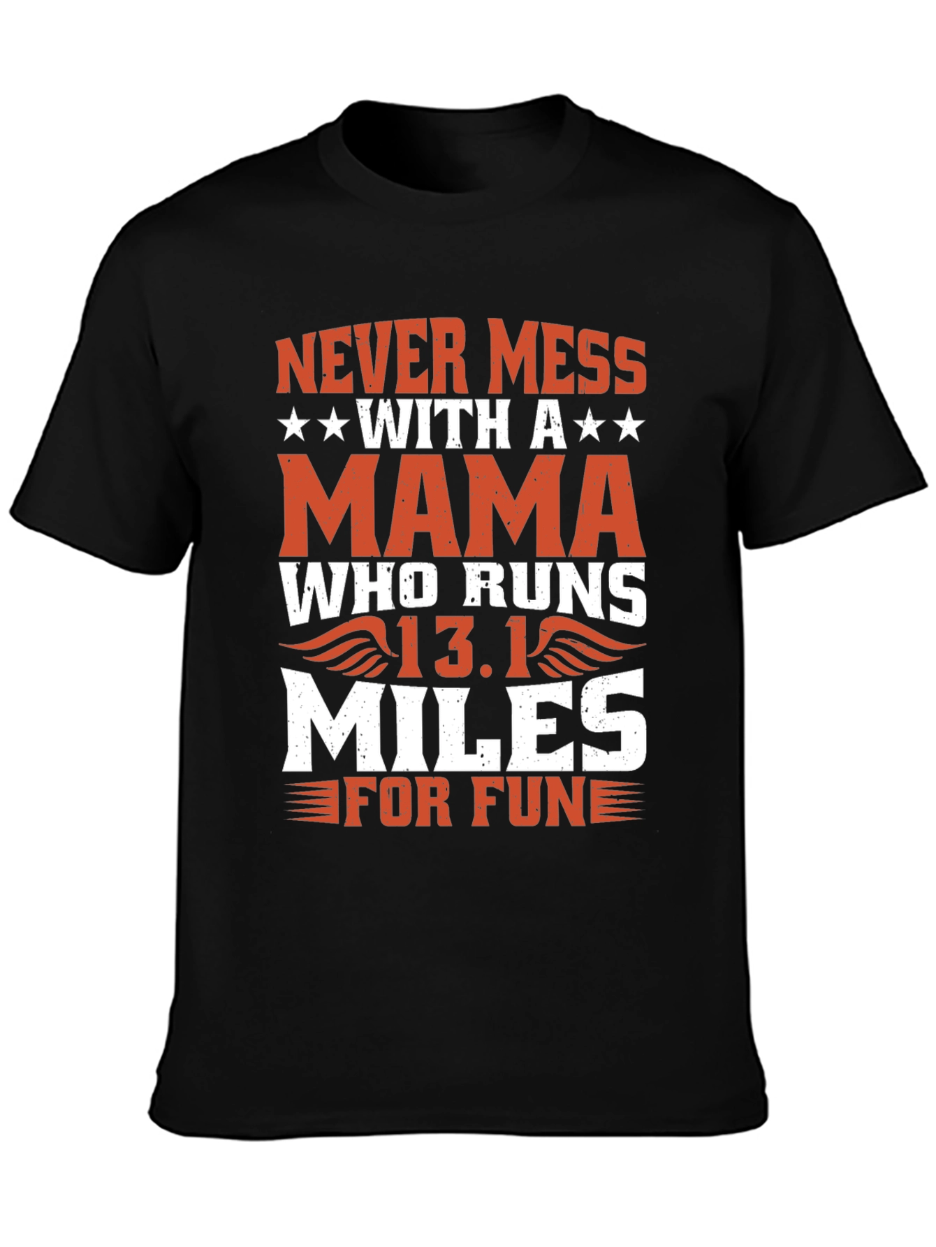 Black Never Mess With a Mama Who Runs T-Shirt view 3
