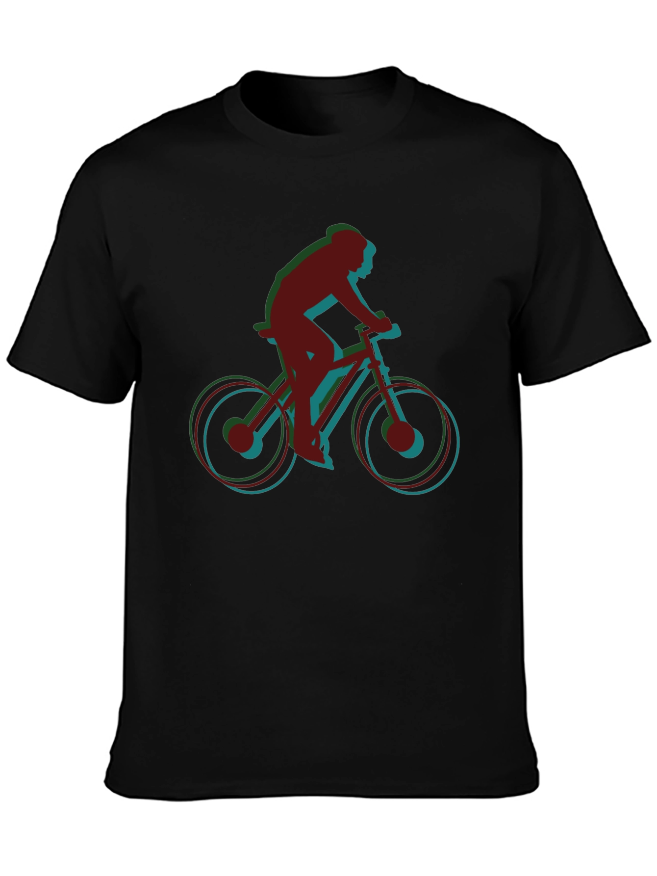 Black Biker Silhouette Graphic Tee - Ride in Style view 3