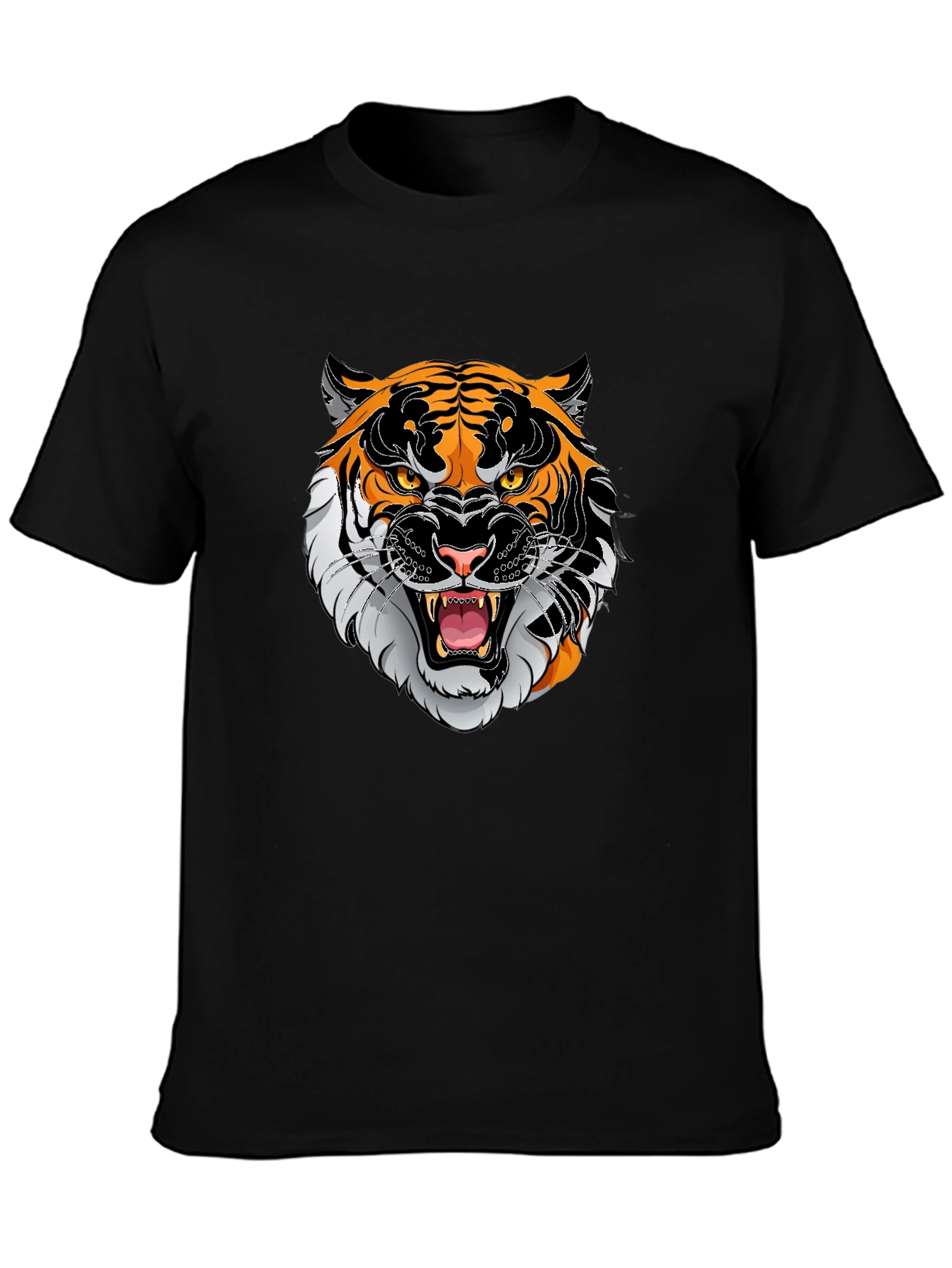Tiger Graphic Print Black T-Shirt - 3