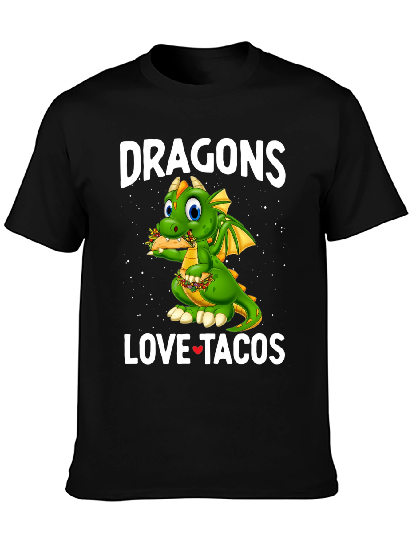 Black Dragons Love Tacos Graphic Tee view 3