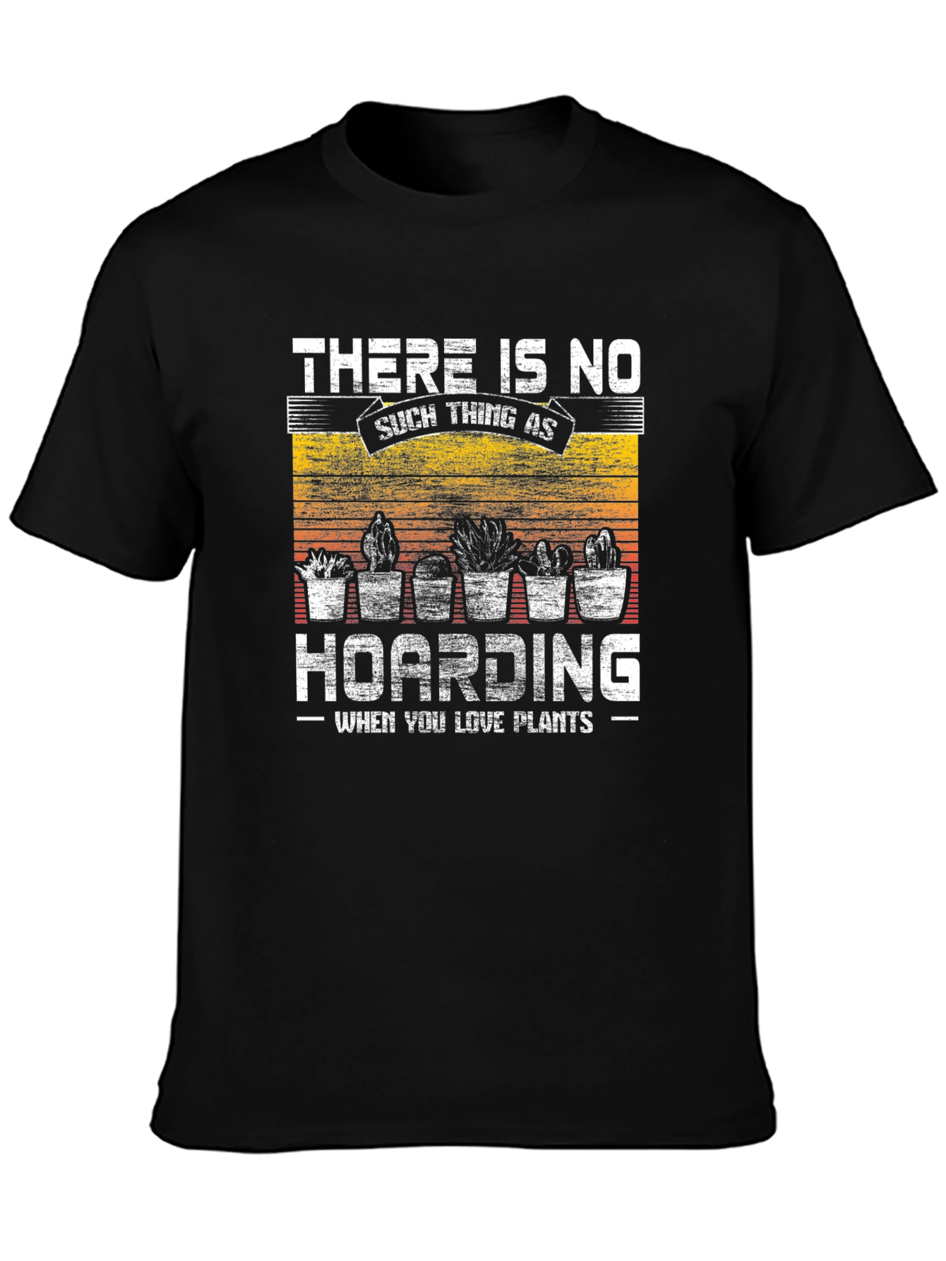Black Plant Lover T-Shirt - "No Hoarding" view 3
