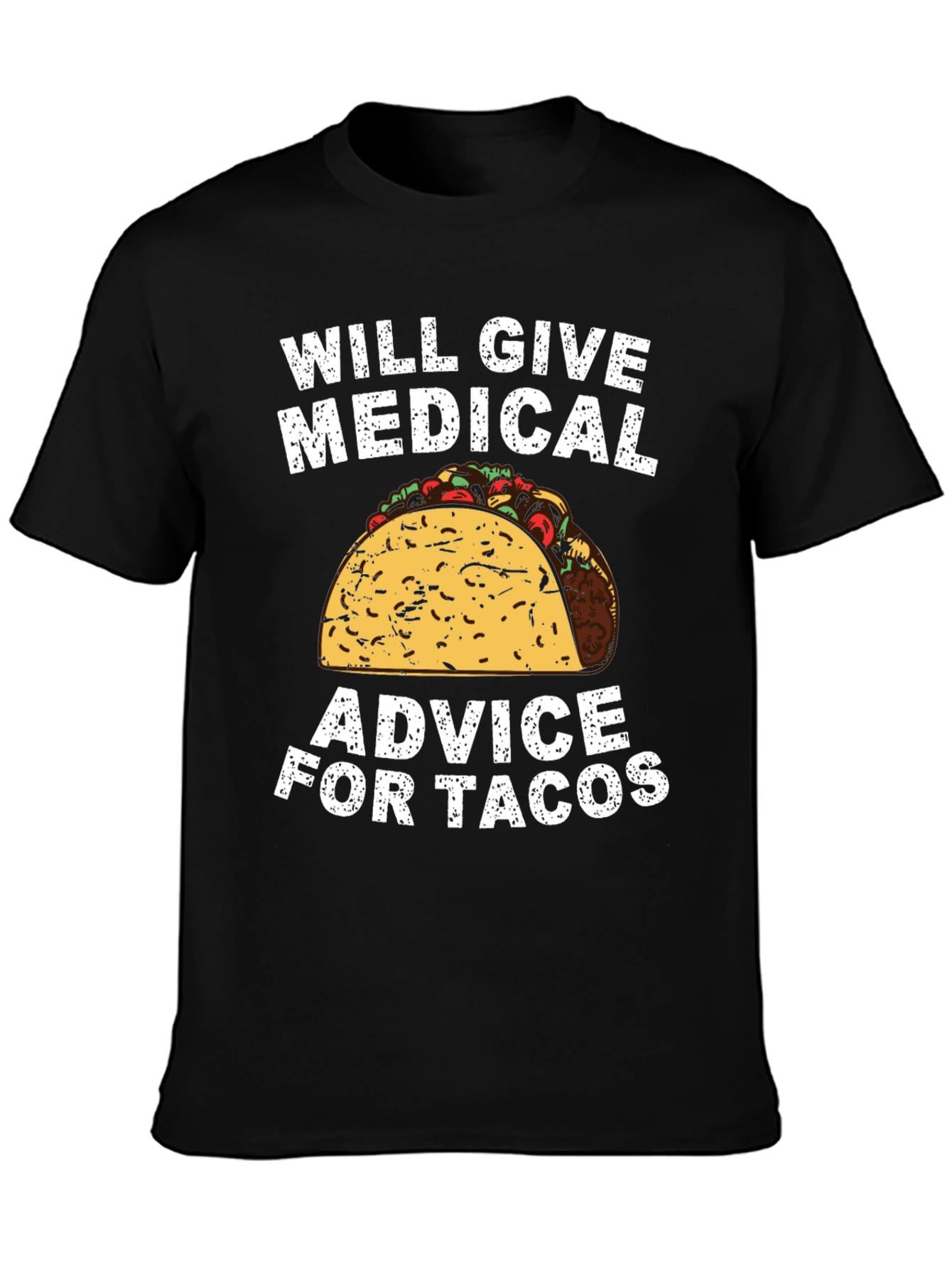 Black Medical Advice for Tacos Graphic Tee view 3