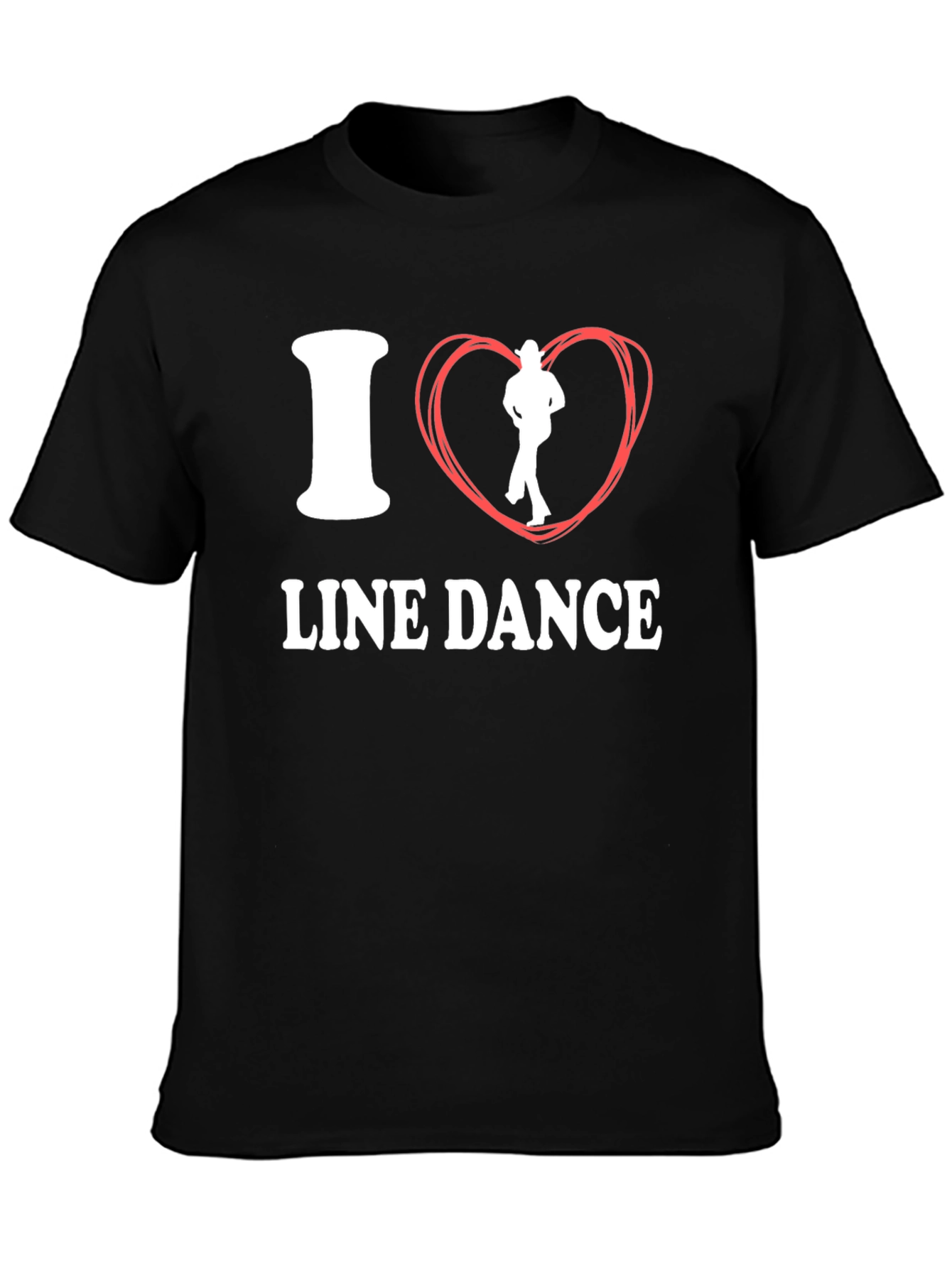 I Love Line Dance Graphic Tee - Cotton Comfort - 3