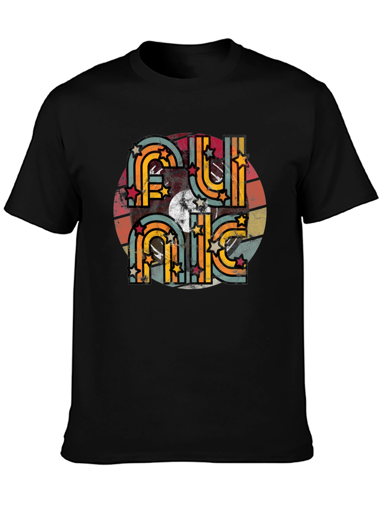 Black Vintage Funk Music Retro T-Shirt view 3